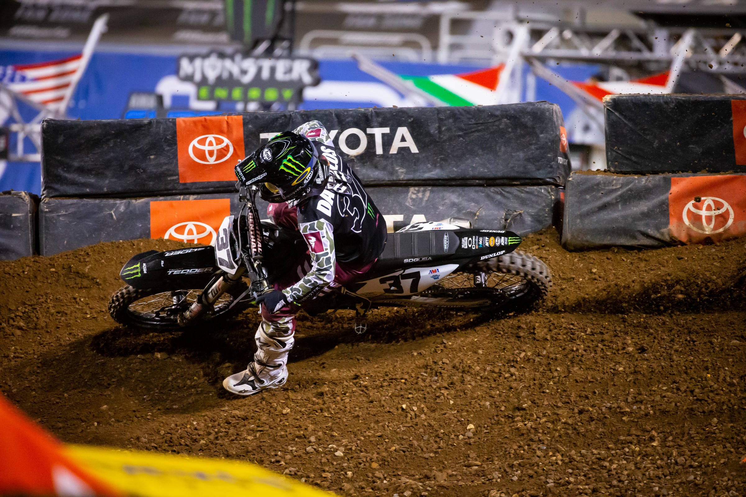 Davalos aboard his Team Tedder KTM 450 SX-F at Rice-Eccles Stadium.