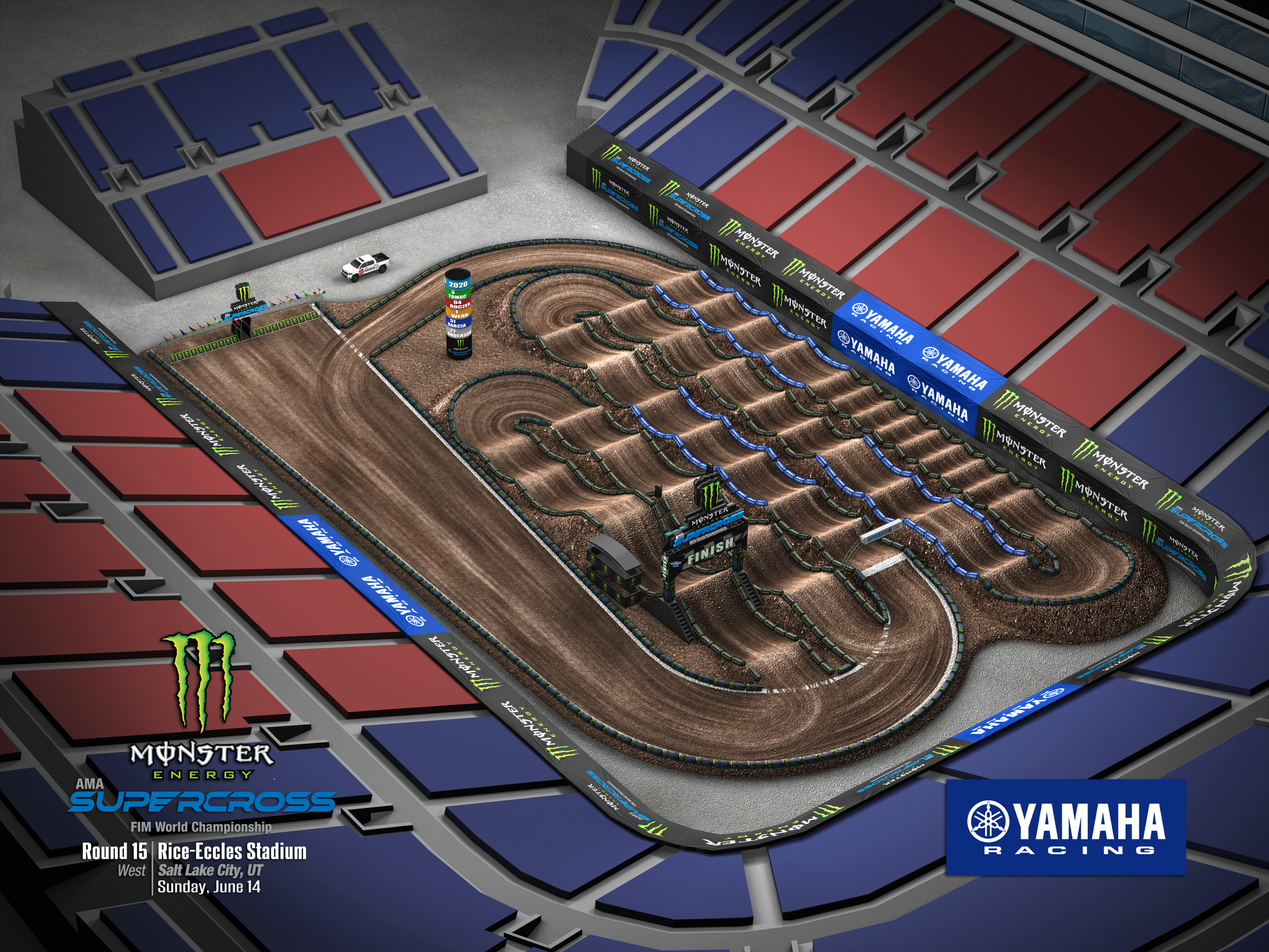 The Salt Lake City 5 Supercross layout.
