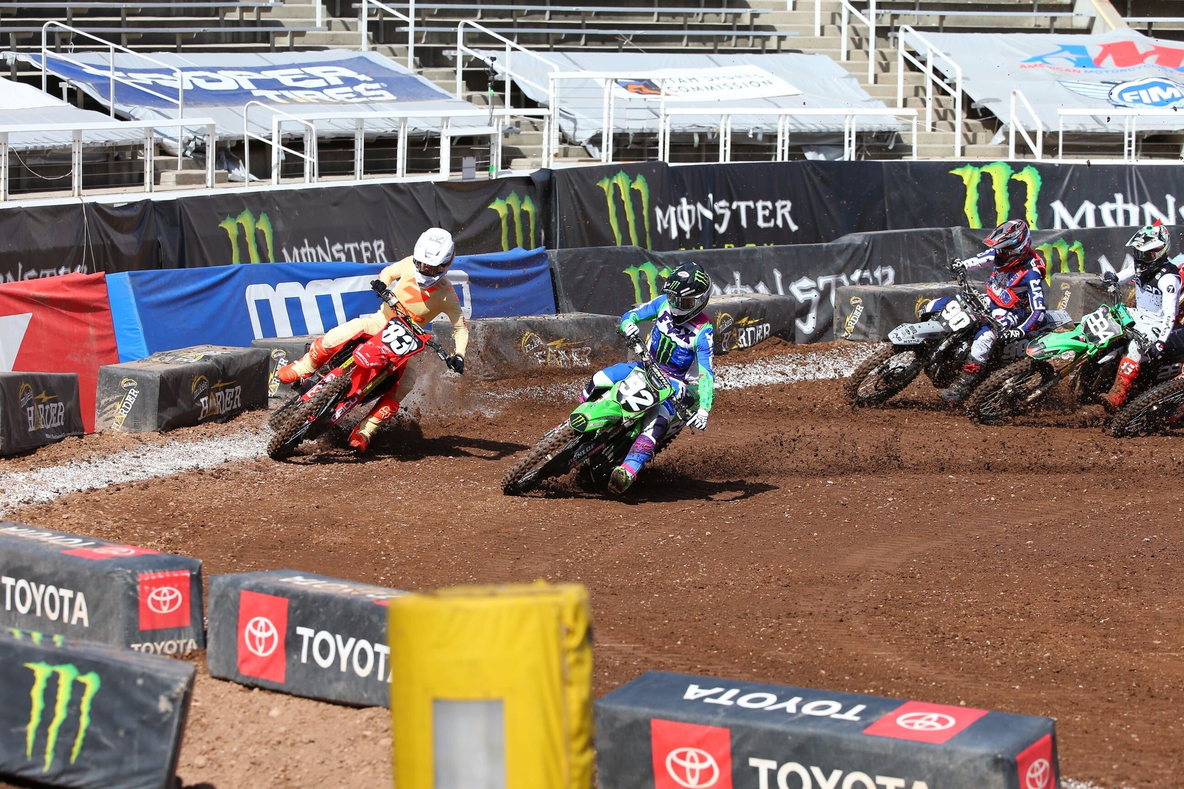 The 250SX West boys got into it immediately, as Jett Lawrence scored a massive holeshot coming right out of the gate in a heat race, but blew through turn one, and then Forkner put him down. Lawrence wasn't happy, but returned in the main event to net a podium.