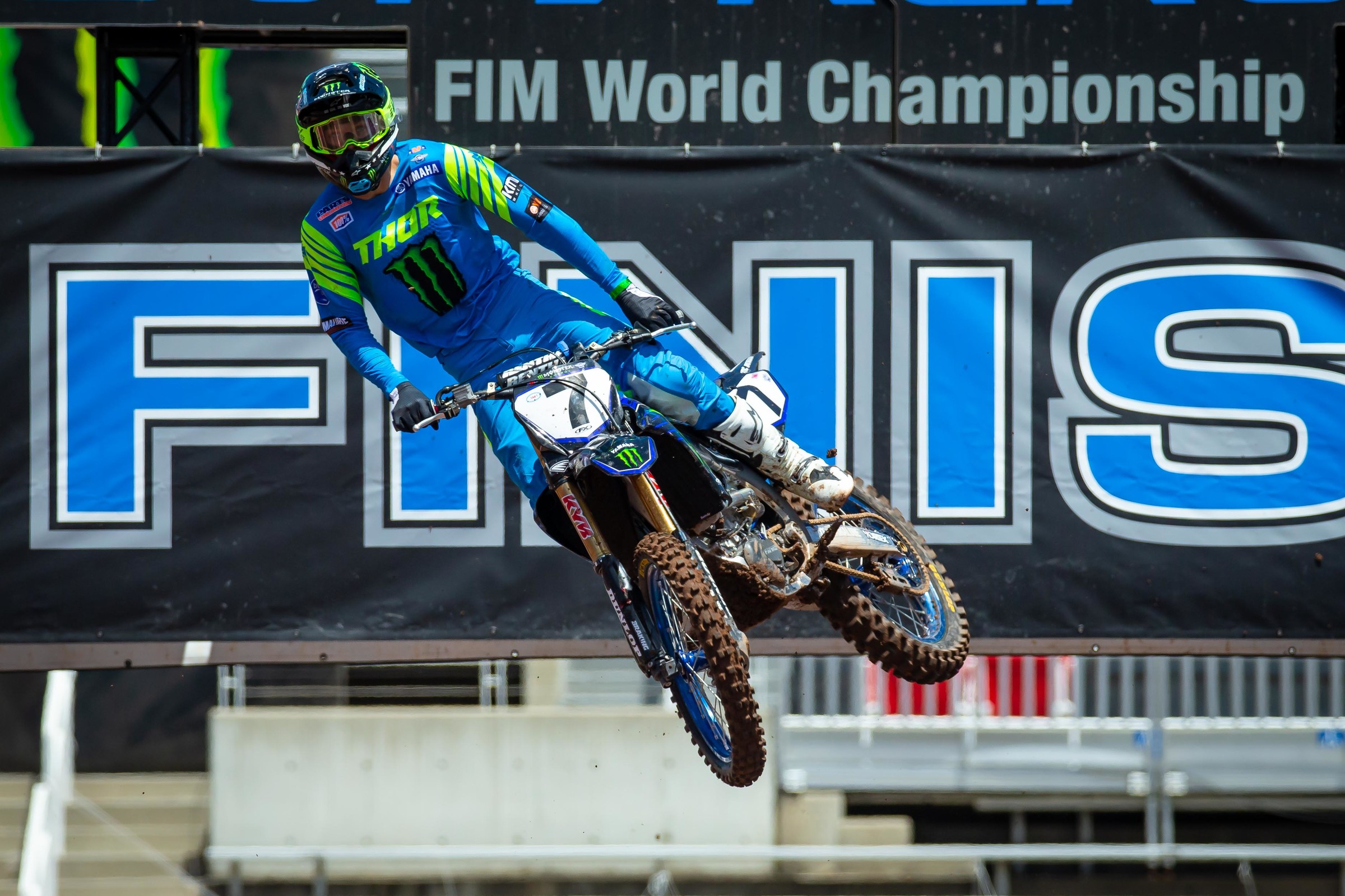 Aaron Plessinger currently sits 11th in the 450SX points standings, just two points behind Justin Hill.