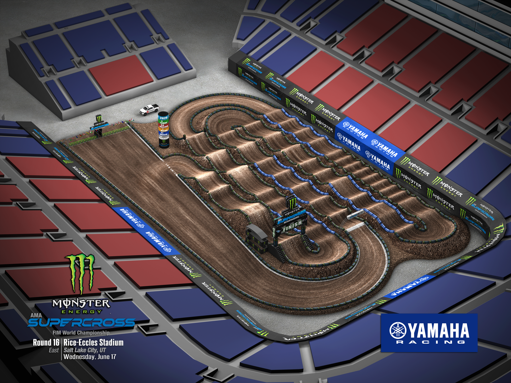 The Salt Lake City 6 Supercross layout.