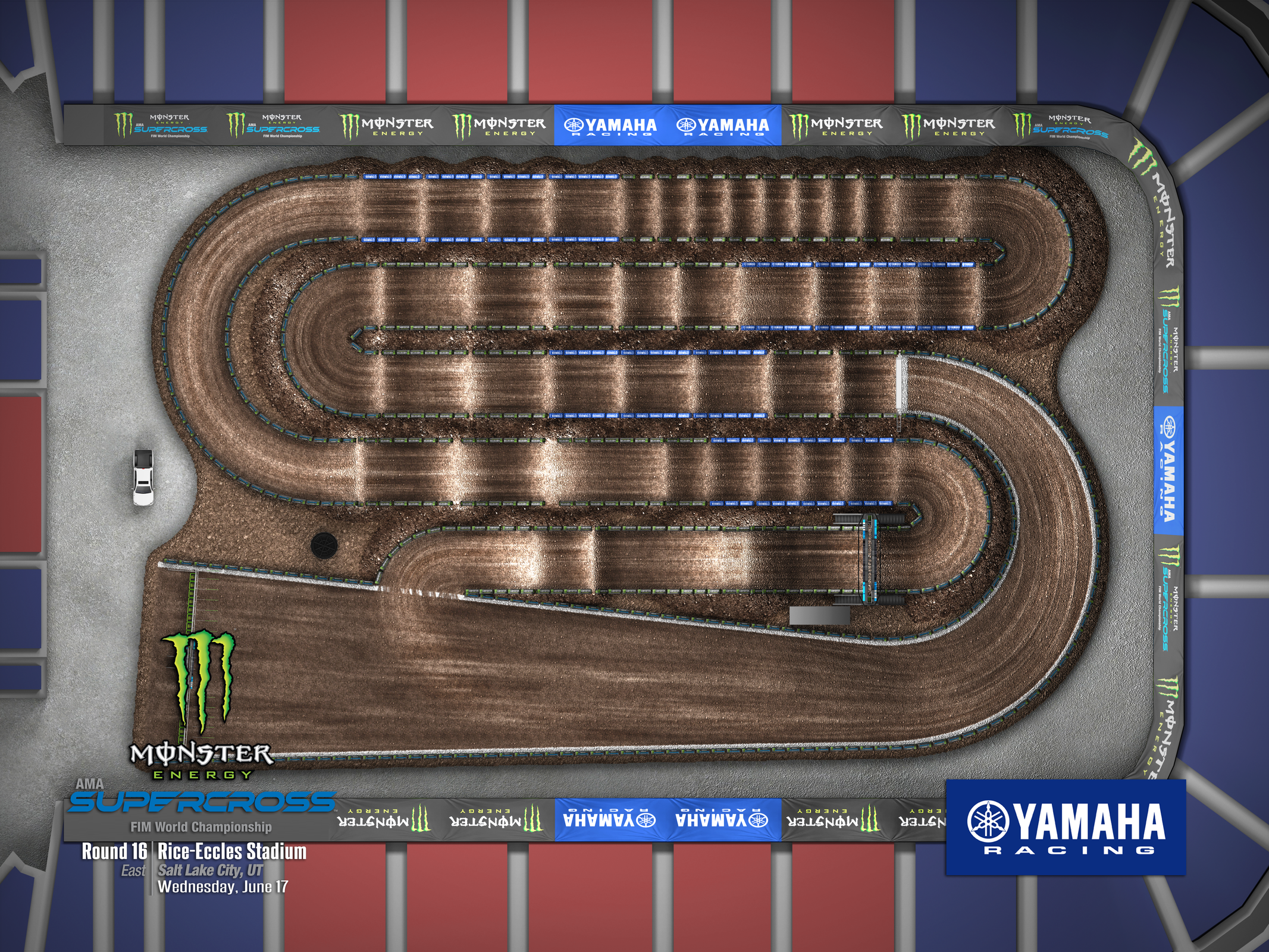 The Salt Lake City 6 Supercross layout.