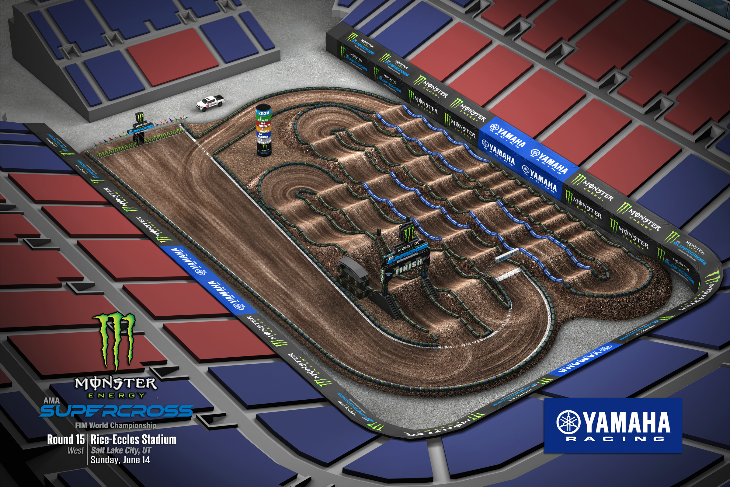 Sunday's Salt Lake City 5 Supercross layout.