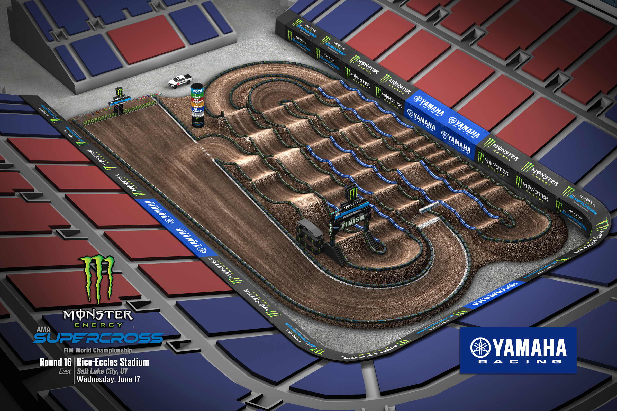 Wednesday's Salt Lake City 6 Supercross layout.