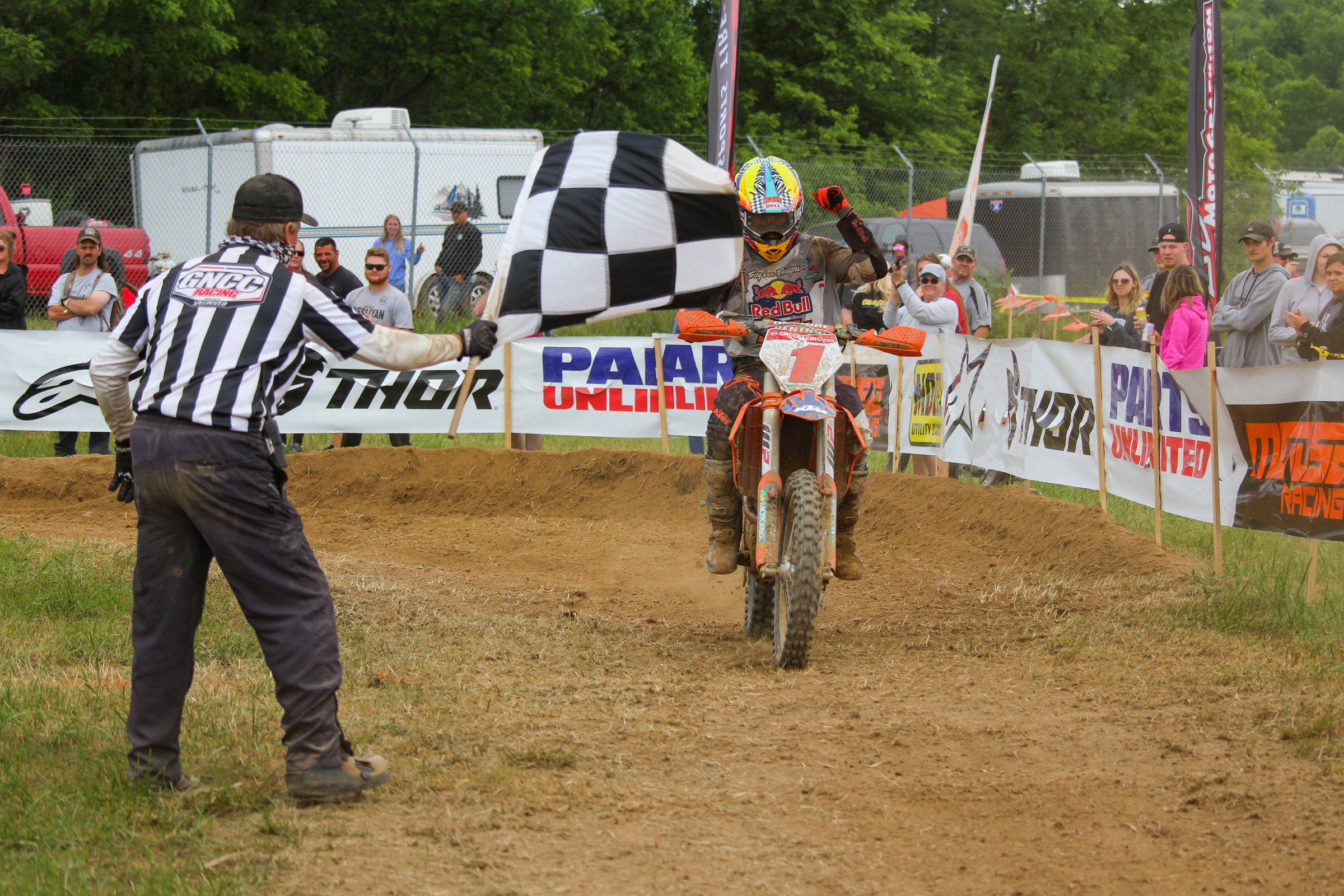 Kailub Russell taking the overall win at the High Point GNCC.