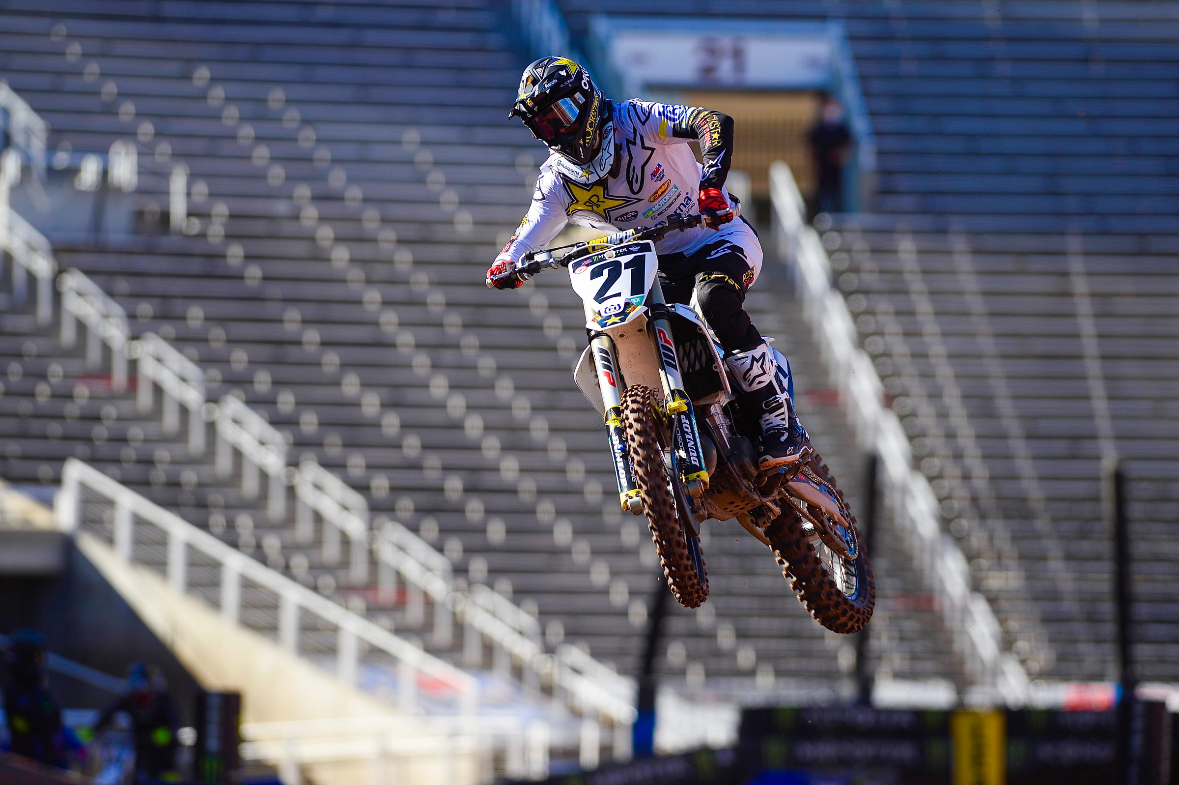 In the second 450SX heat, it was Wilson's teammate Jason Anderson who took the checkered flag.