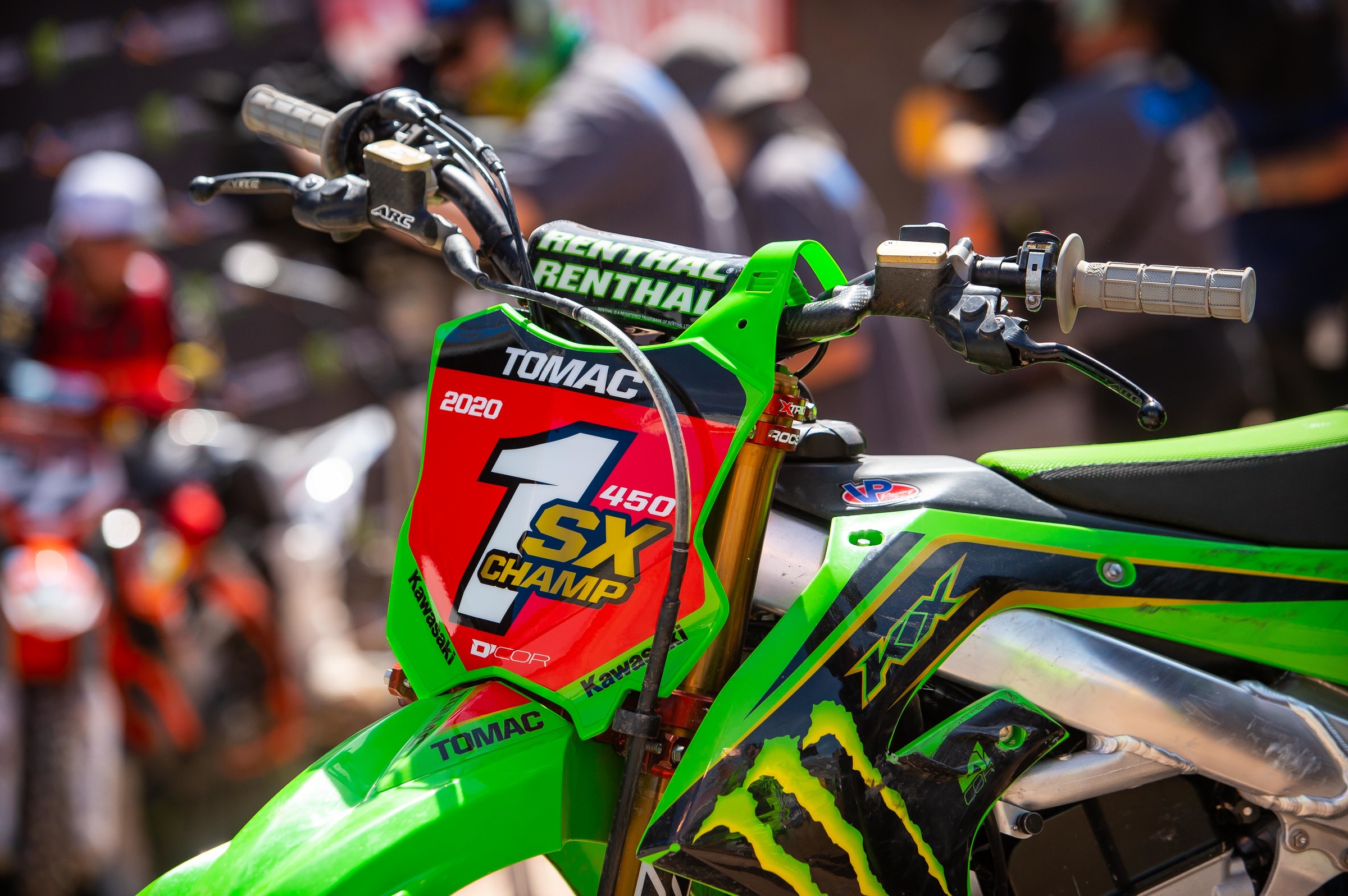 Tomac's new number plate.
