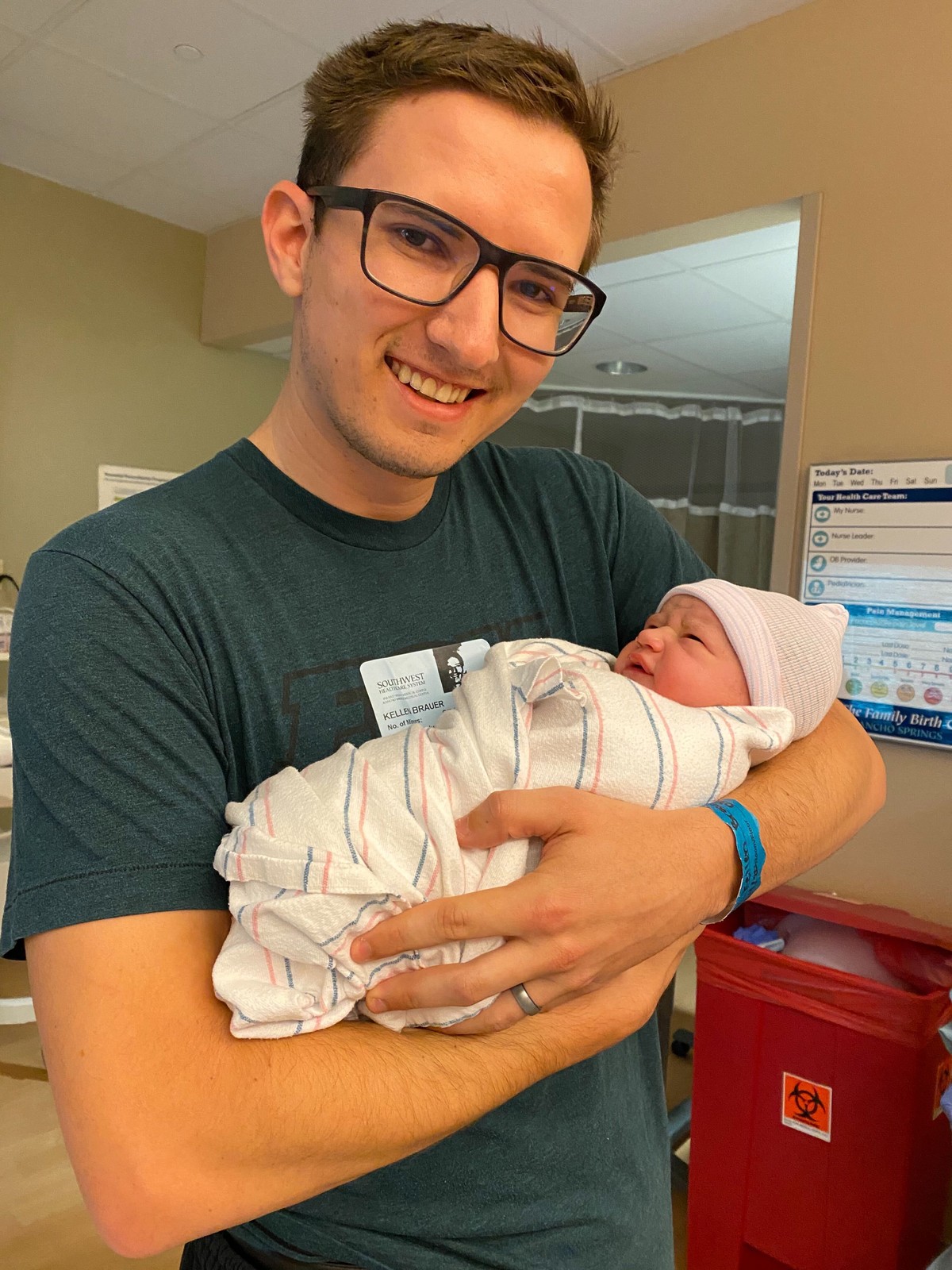 Kellen with baby Hollie Jean Brauer.