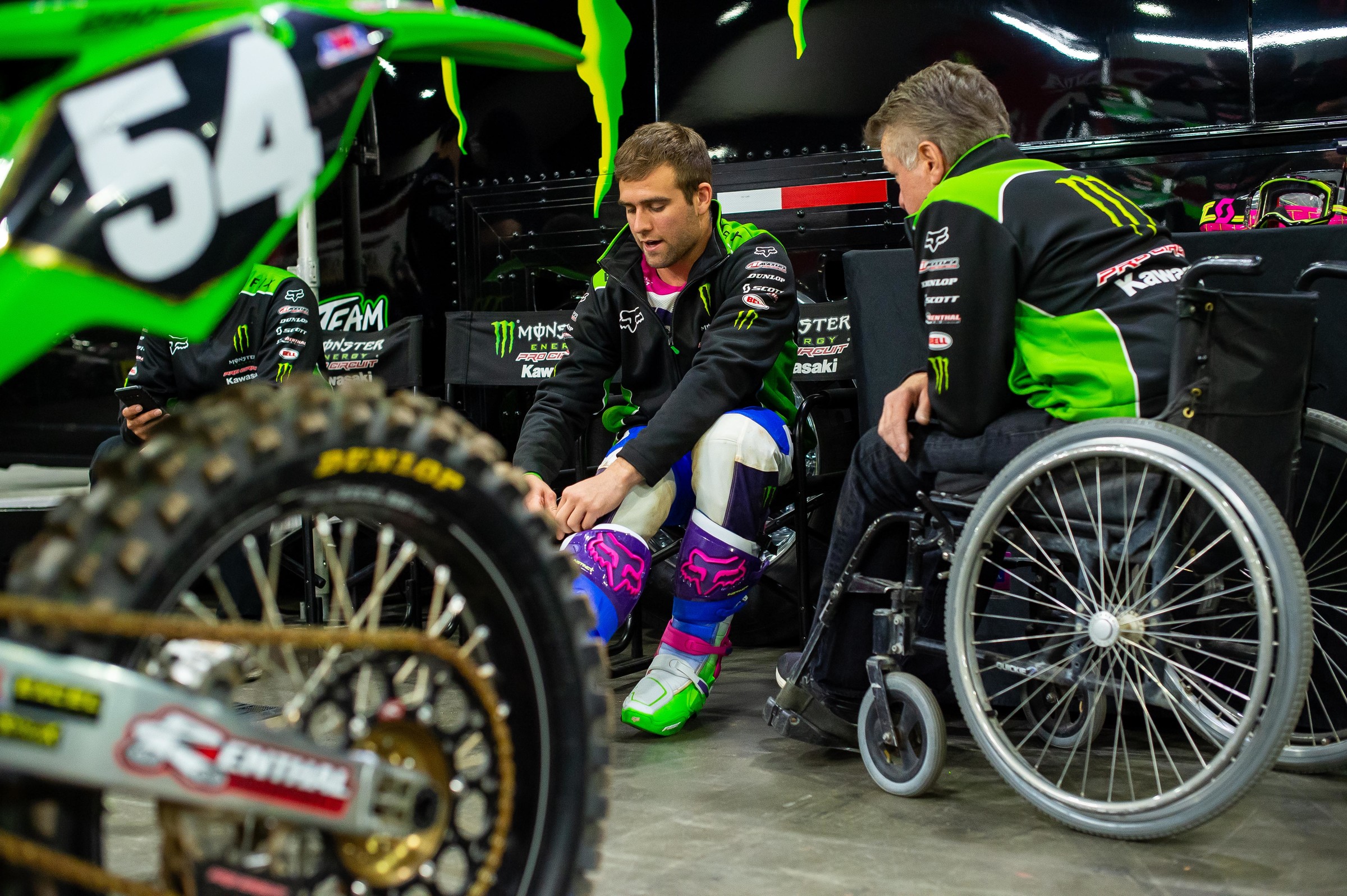 Smith and Payton at the Atlanta Supercross in February.