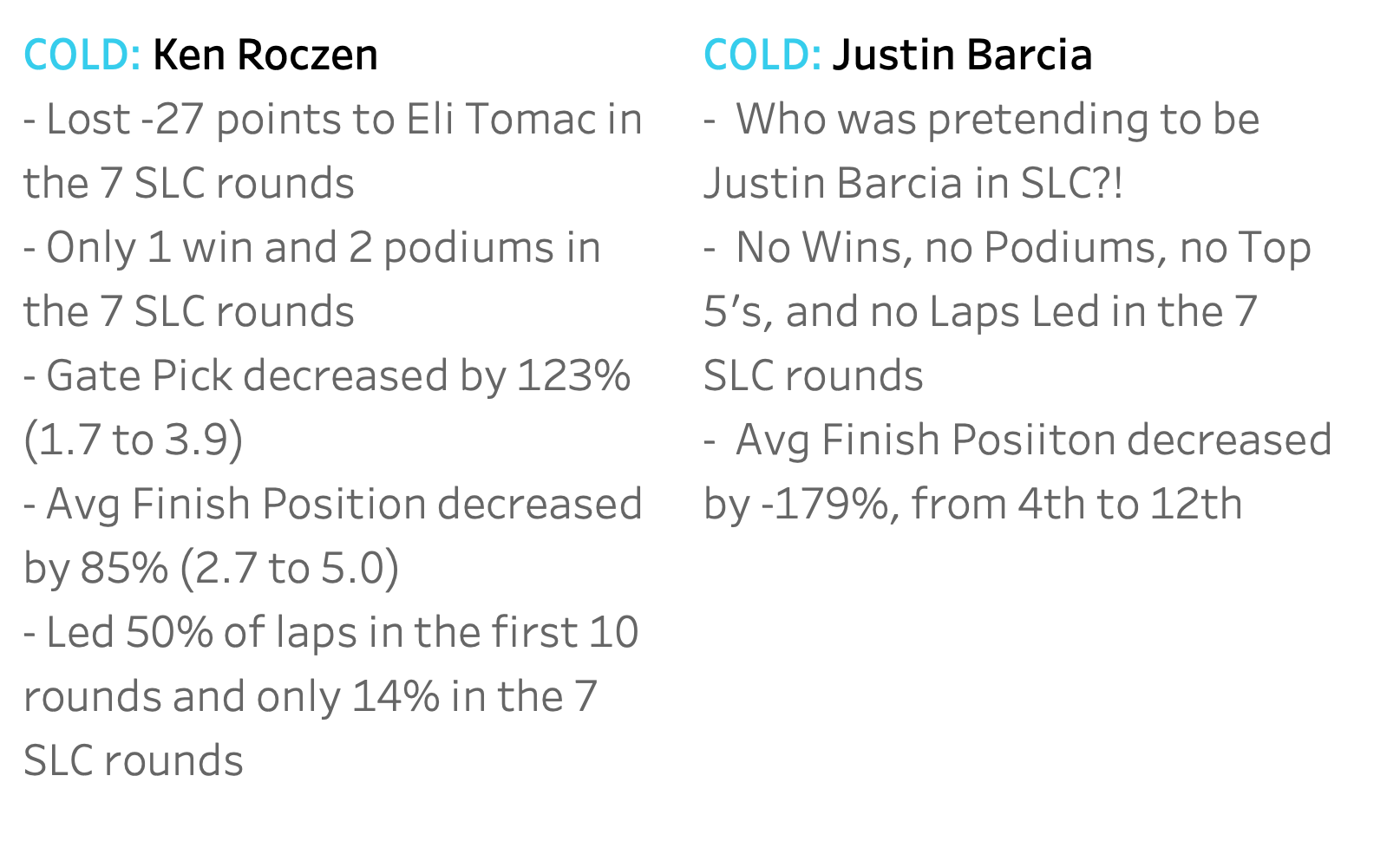 Ice cold...but not in the good way.