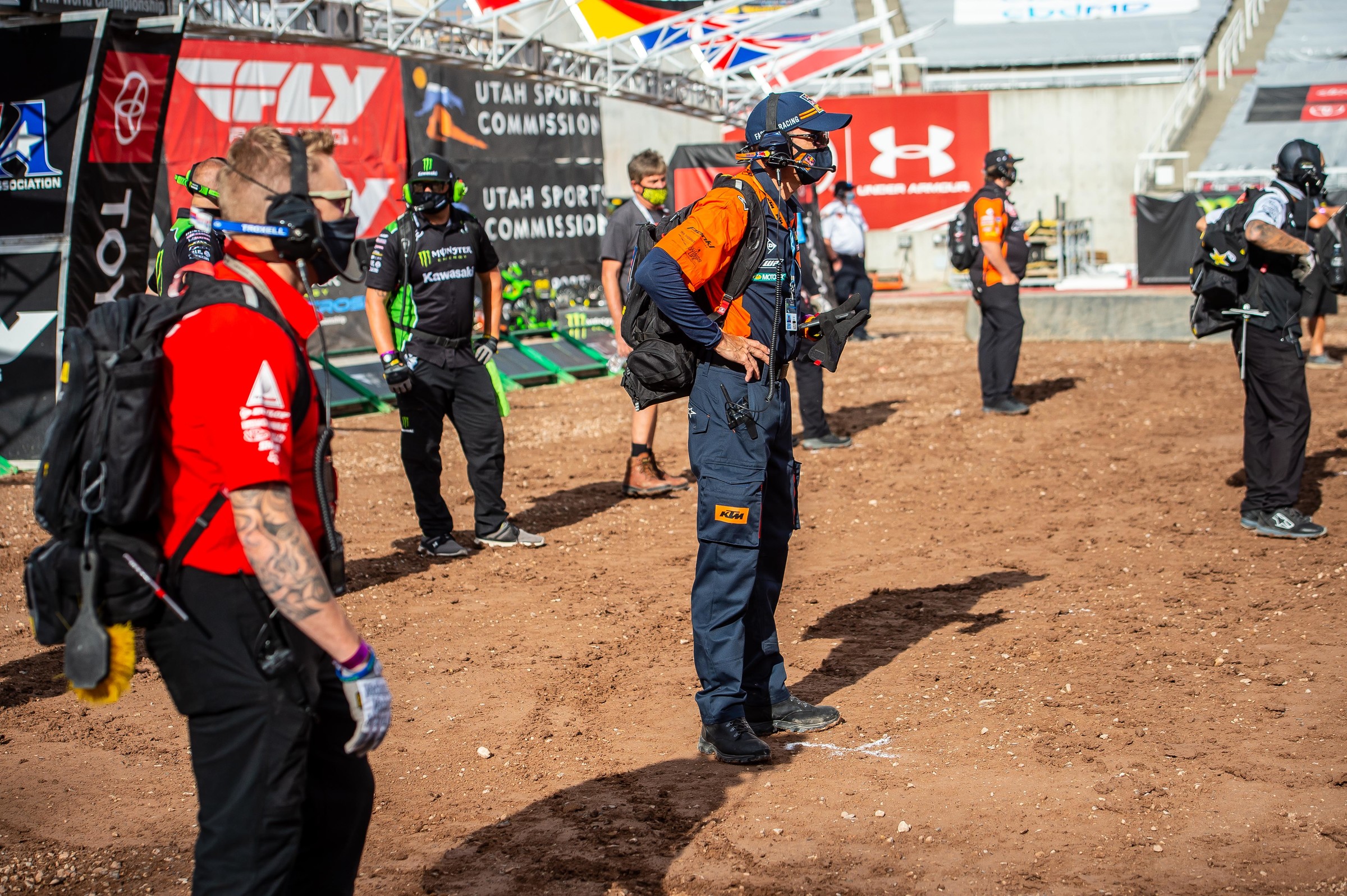 X marks the Red Bull KTM mechanic Carlos Rivera. 