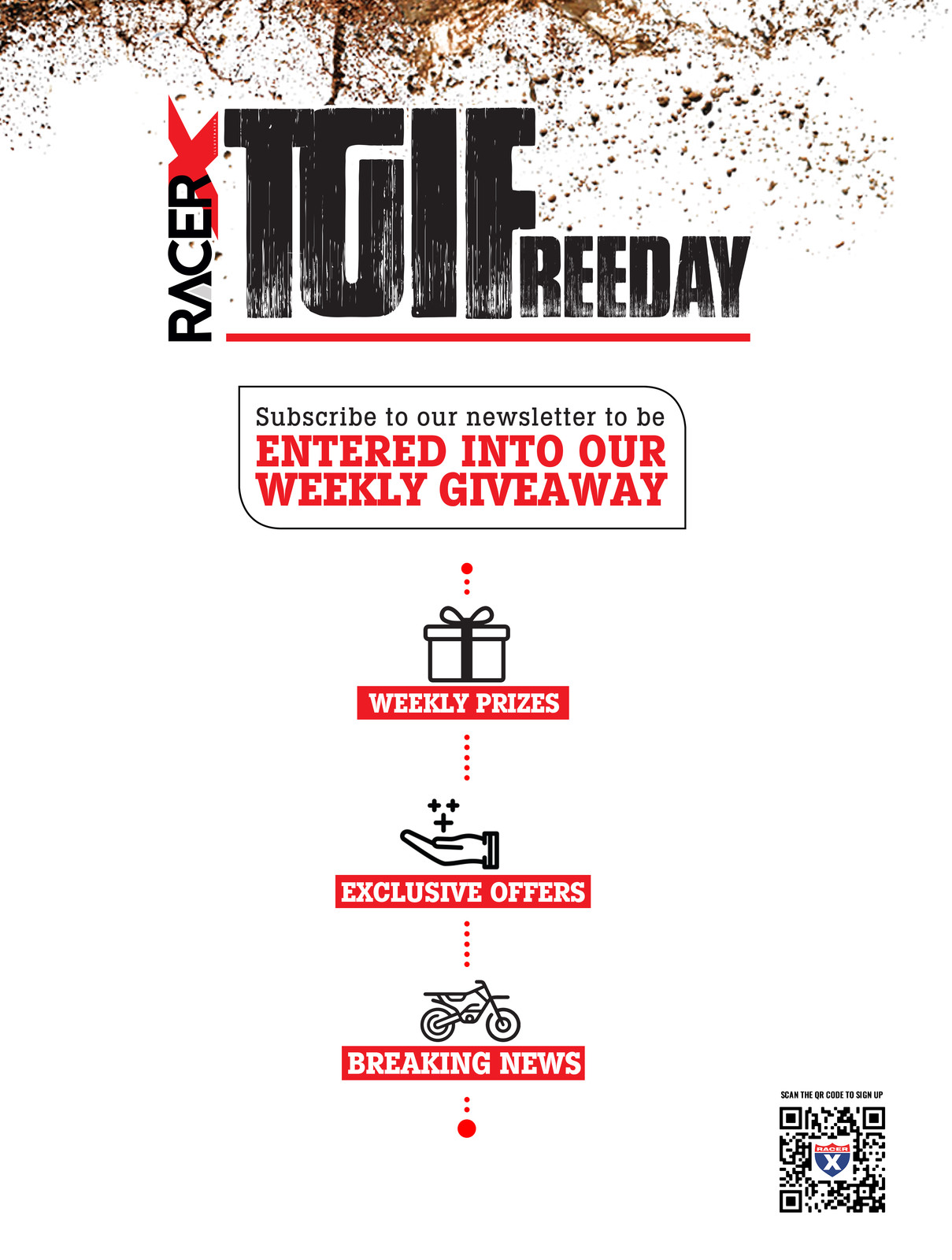 Advertisement: Racer X TGIFreeday