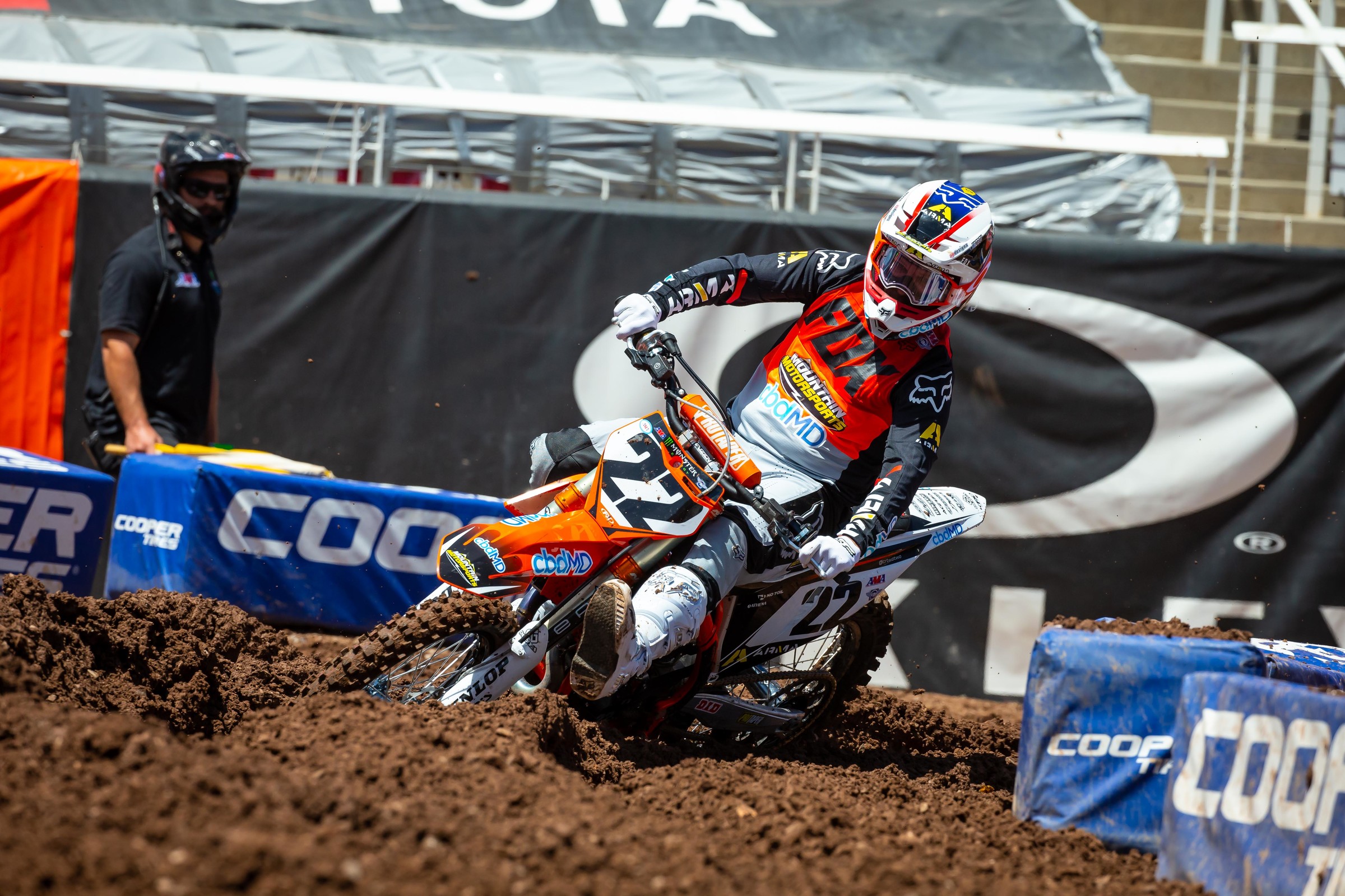 Reed on a KTM 450 SX-F at the Salt Lake City 5 Supercross in June 2020.