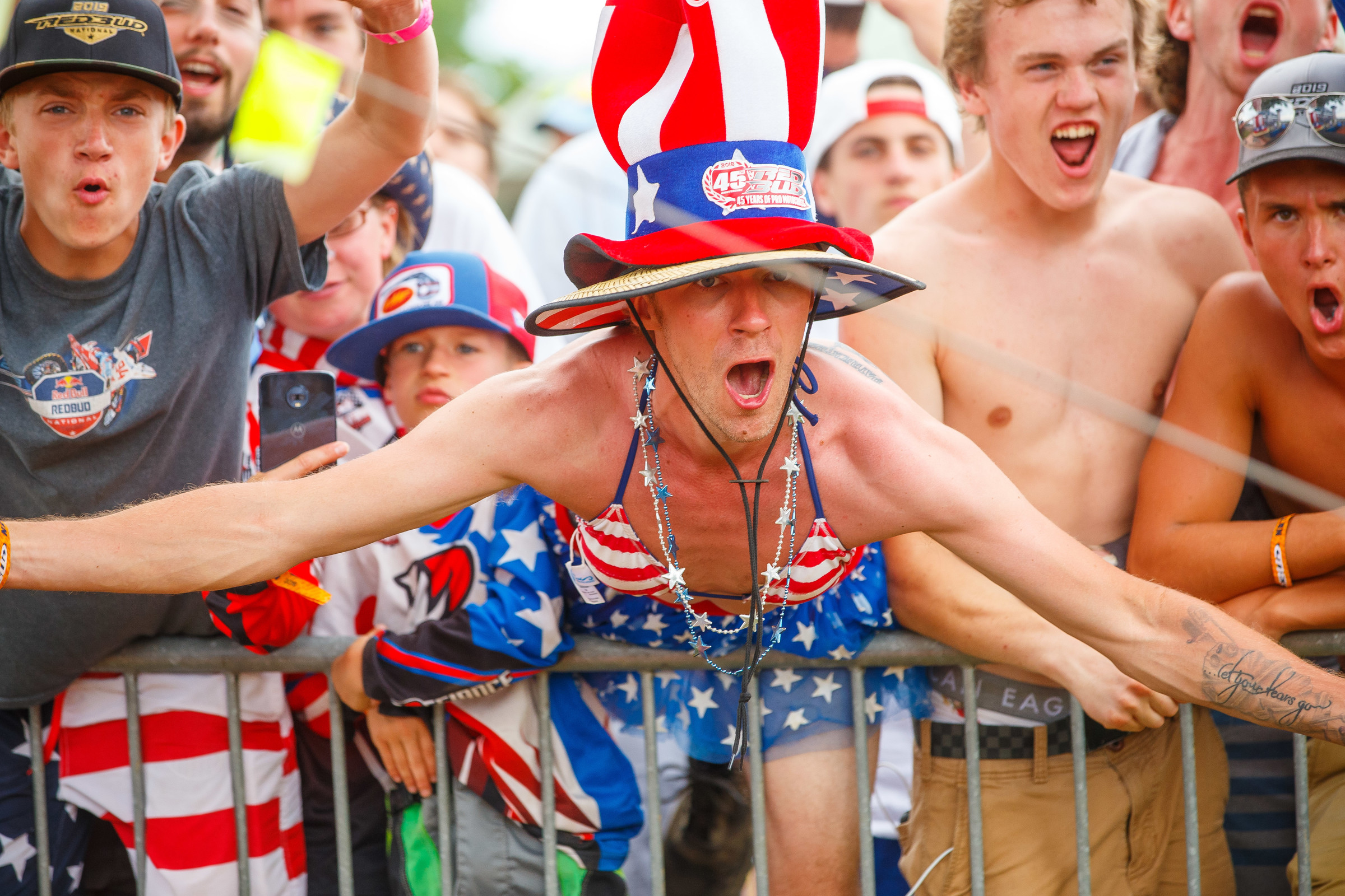 Fans at the 2019 RedBud National.