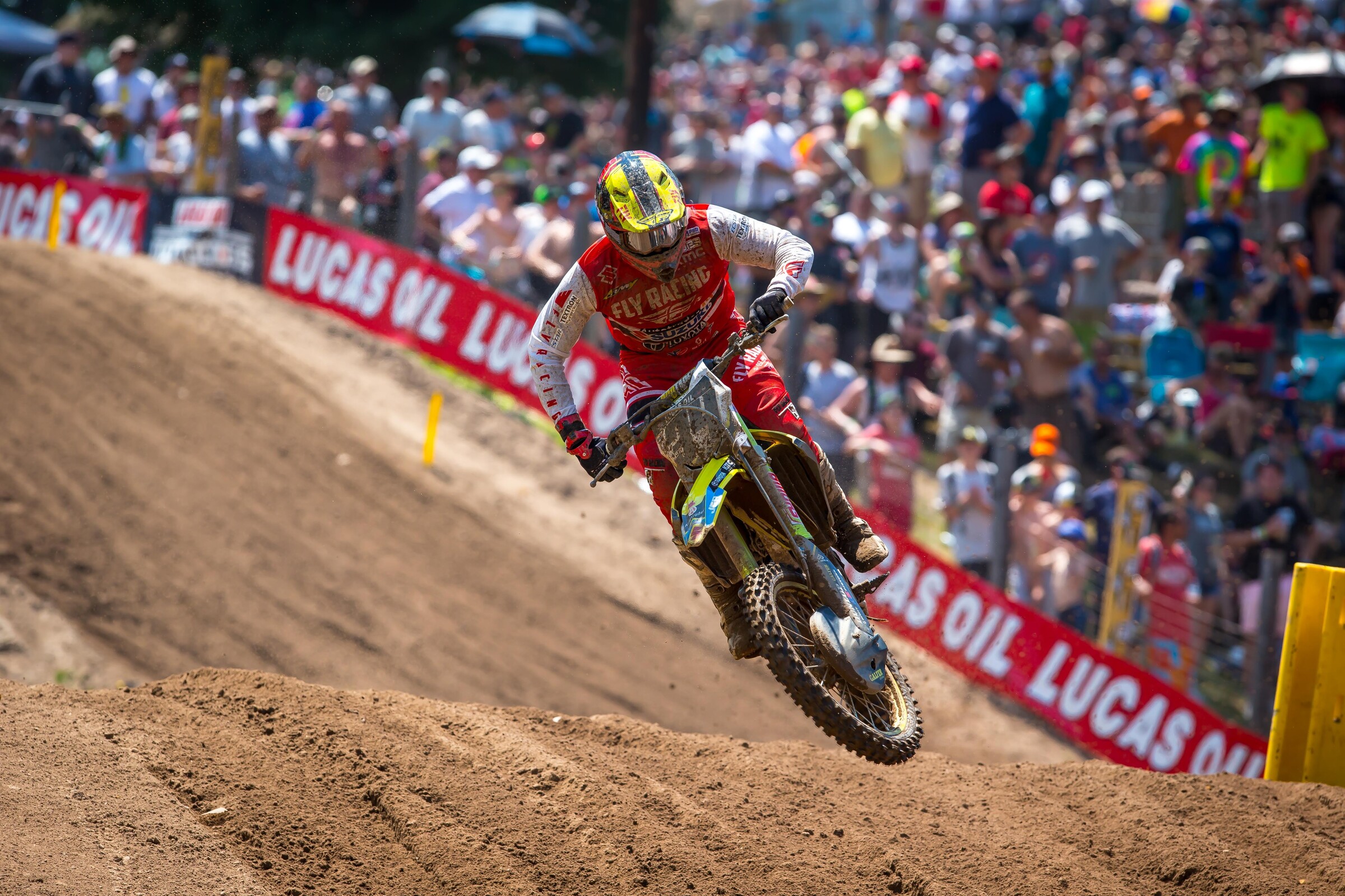 Peick racing at the 2018 Southwick National for Yoshimura/JGR Suzuki Factory Racing.