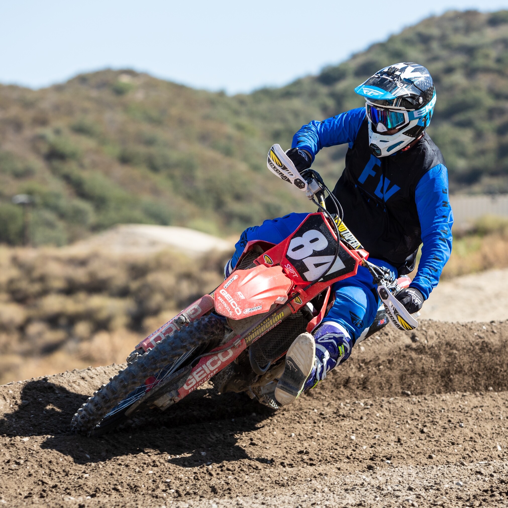 Matthes on Jo Shimoda's GEICO Honda CRF250R.