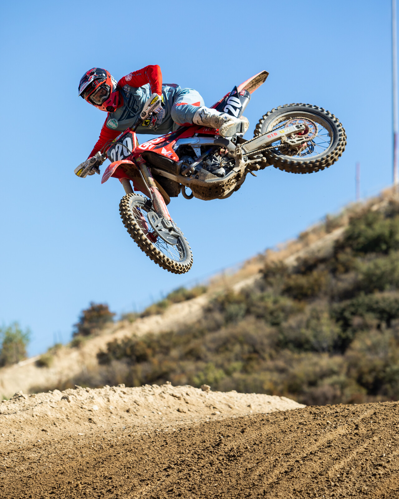 Keefer testing Carson Mumford's GEICO Honda CRF250R.