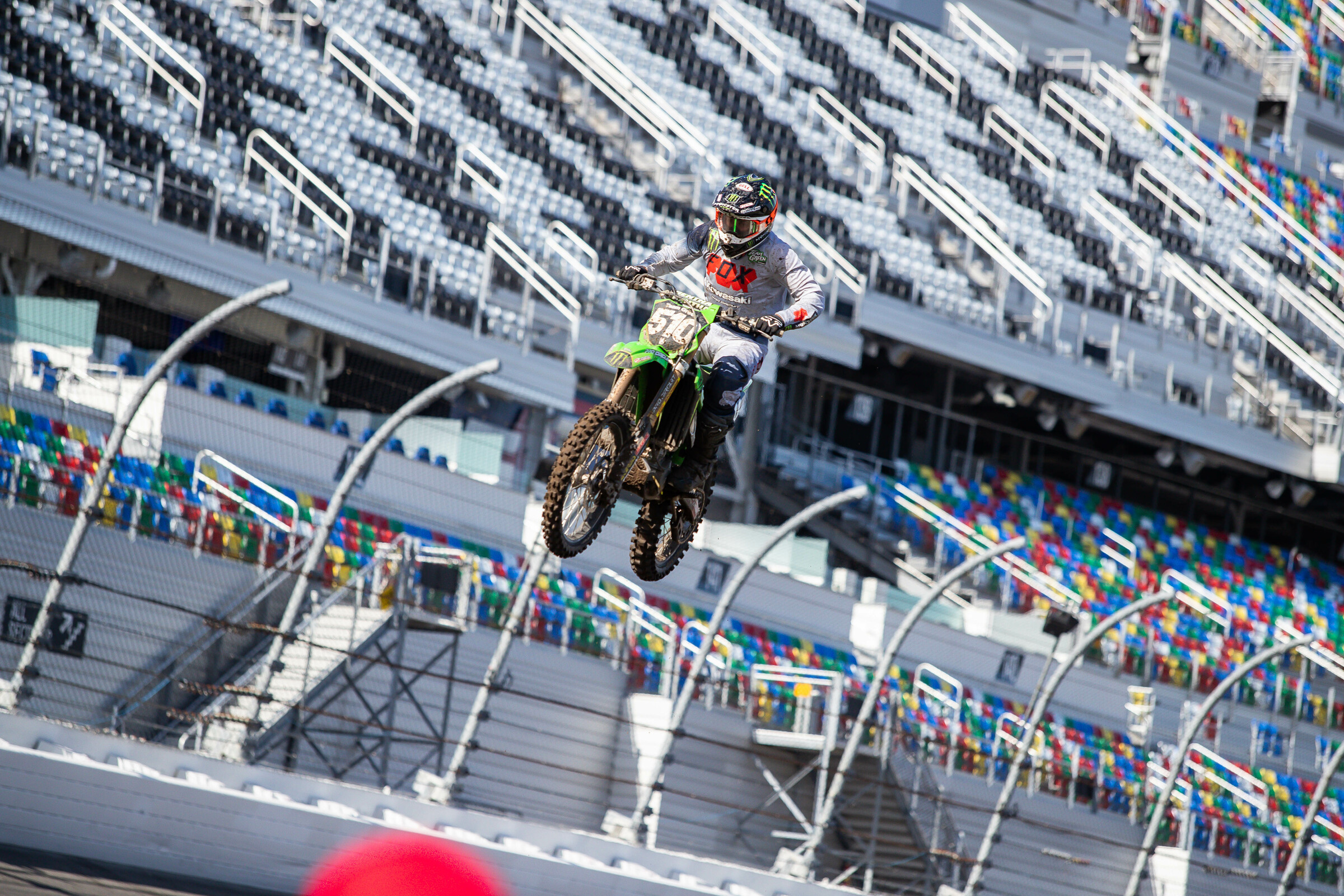 Hammaker competing at the 2020 Ricky Carmichael Amateur Daytona Supercross.
