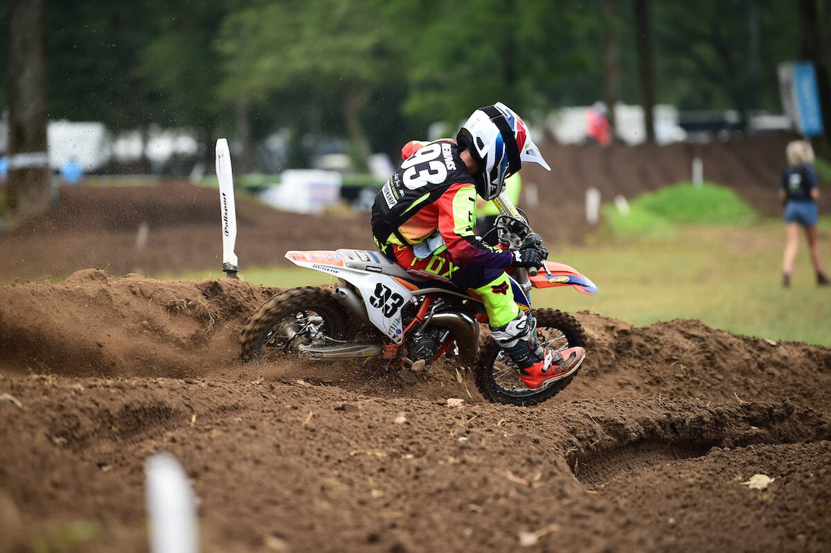 Seth Dennis showed impressive speed in his 65cc (10-11) Limited win.