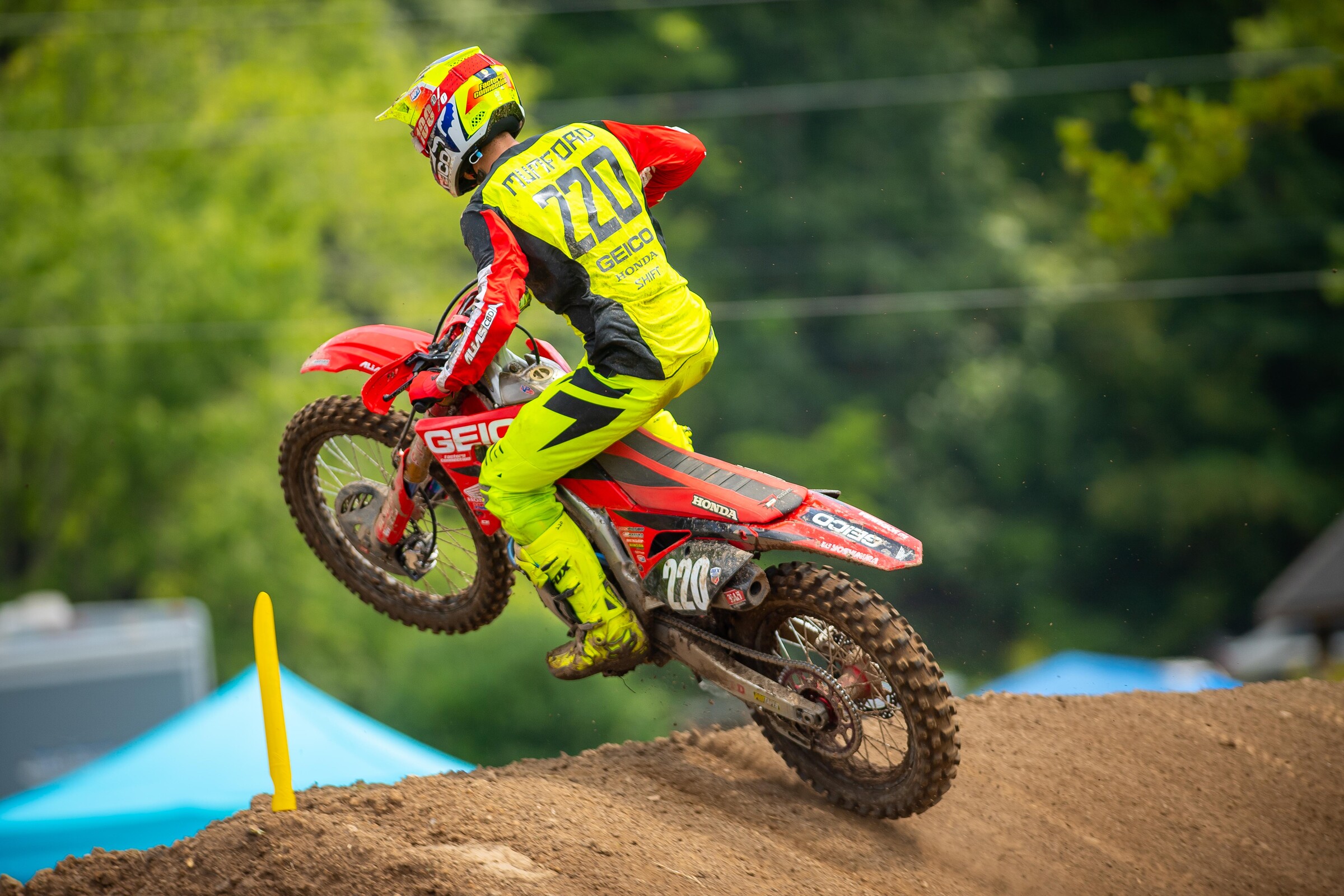 Carson Mumford ran up near the front.