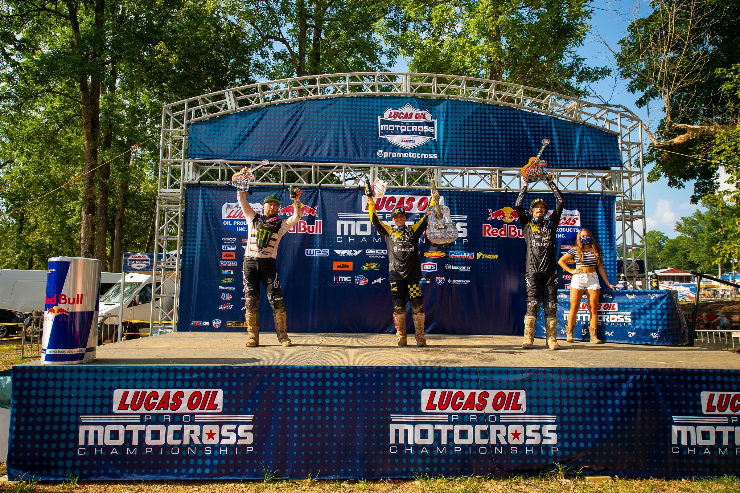 The 450 Class overall podium at the season opener.
