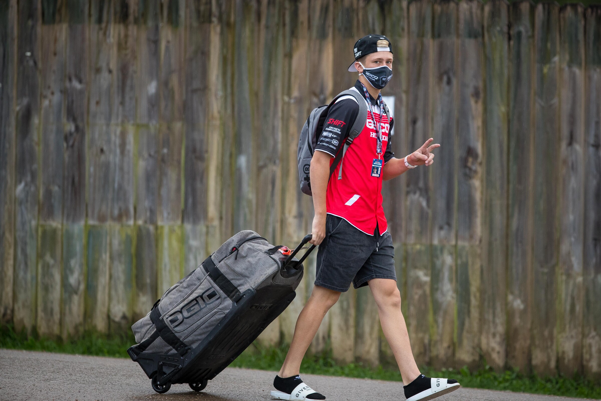 Carson Mumford heading into the facility.