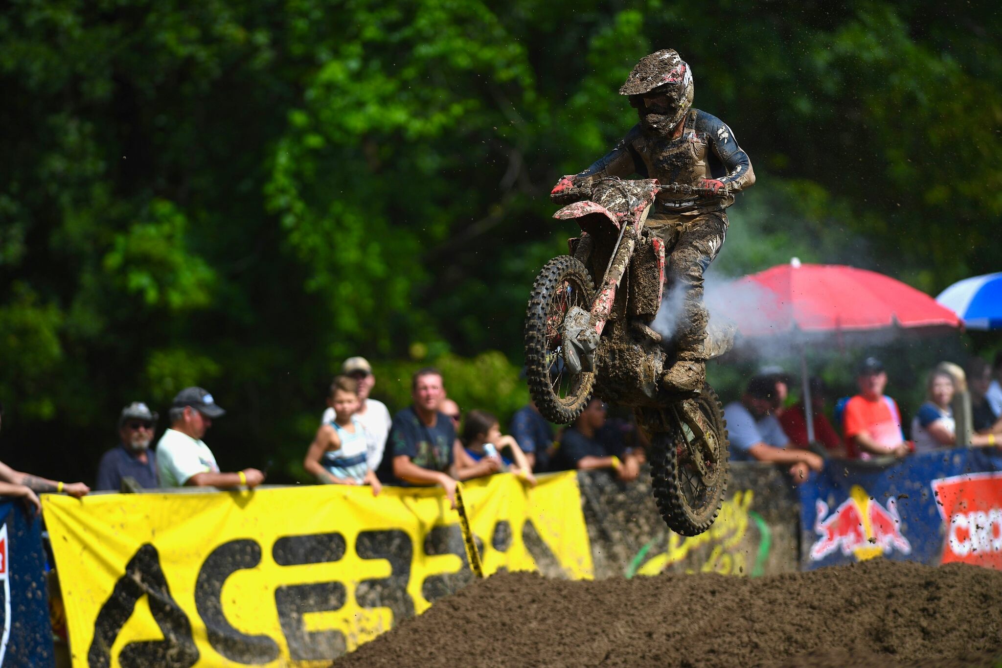 Jeremy Martin fought through an ailing bike to win the 250 class overall.