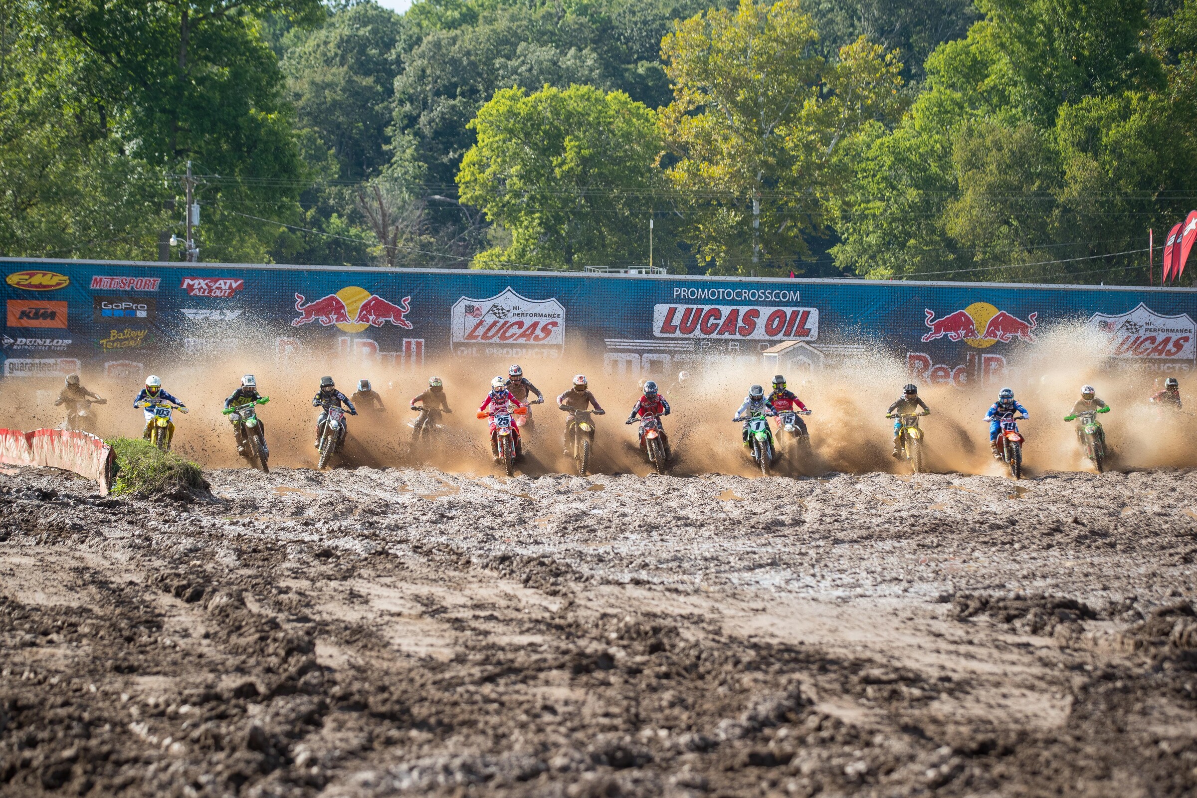 Out of the gates at the Loretta Lynn's National 2 it was either splash or be splashed.