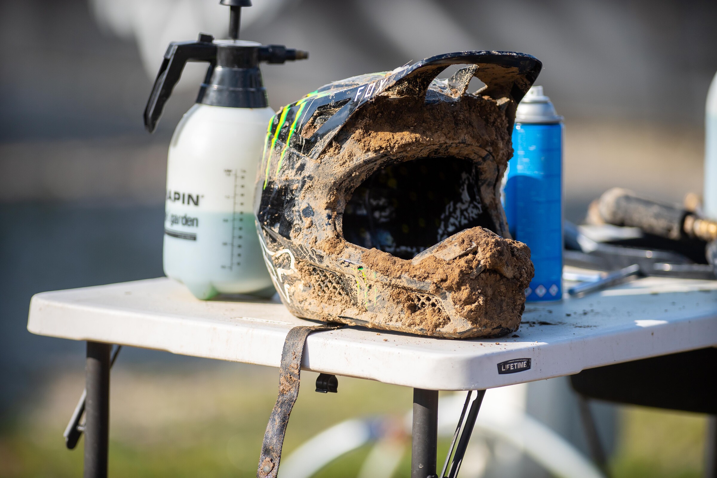 Cianciarulo's helmet post-race.