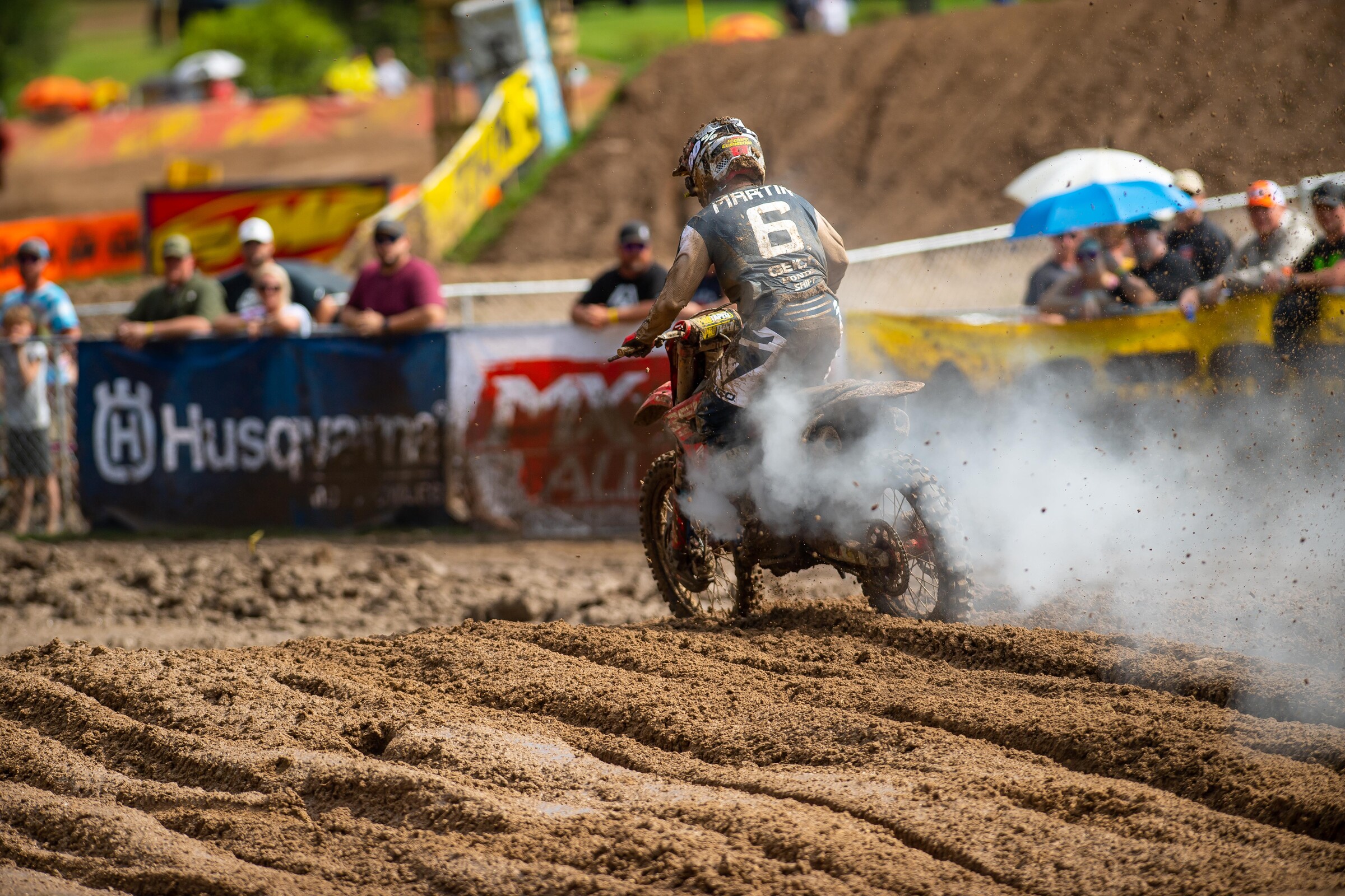 Jeremy Martin nursed his GEICO Honda to the finish line in both motos to take the overall 250 win.
