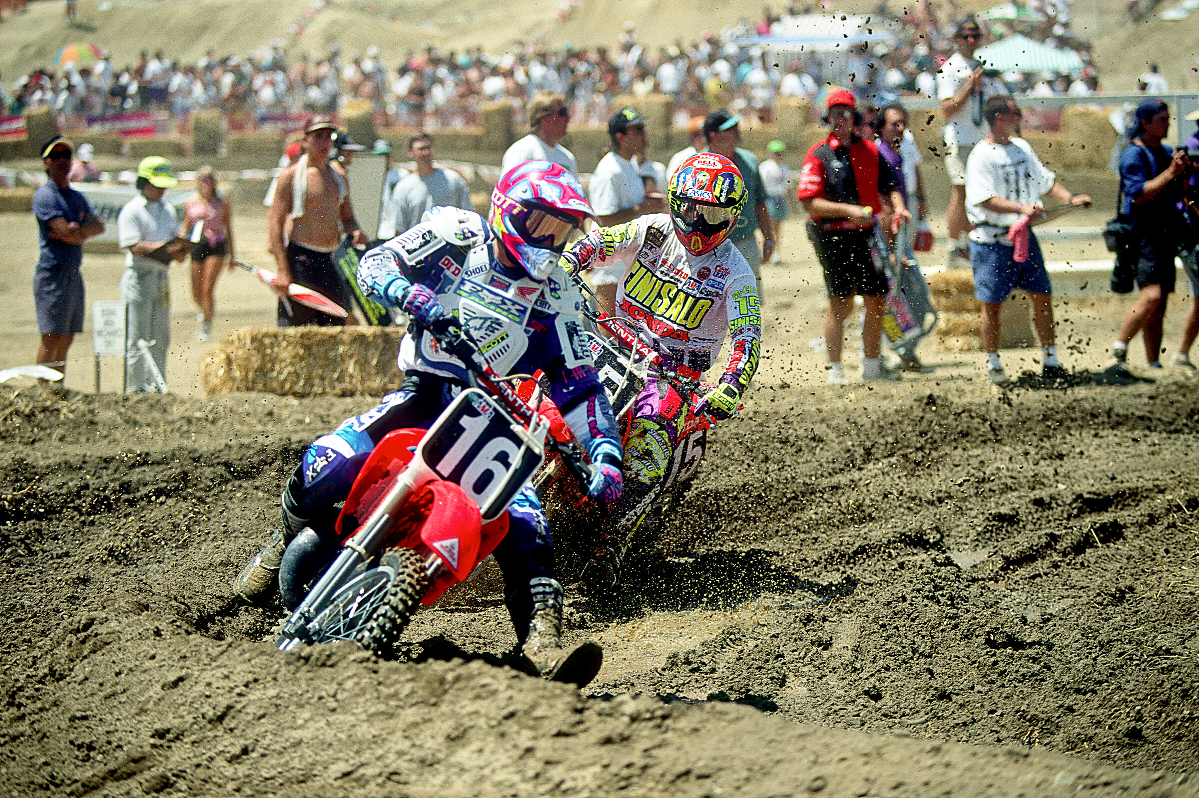 Doug Henry and Jeremy McGrath at Glen Helen in 1993.