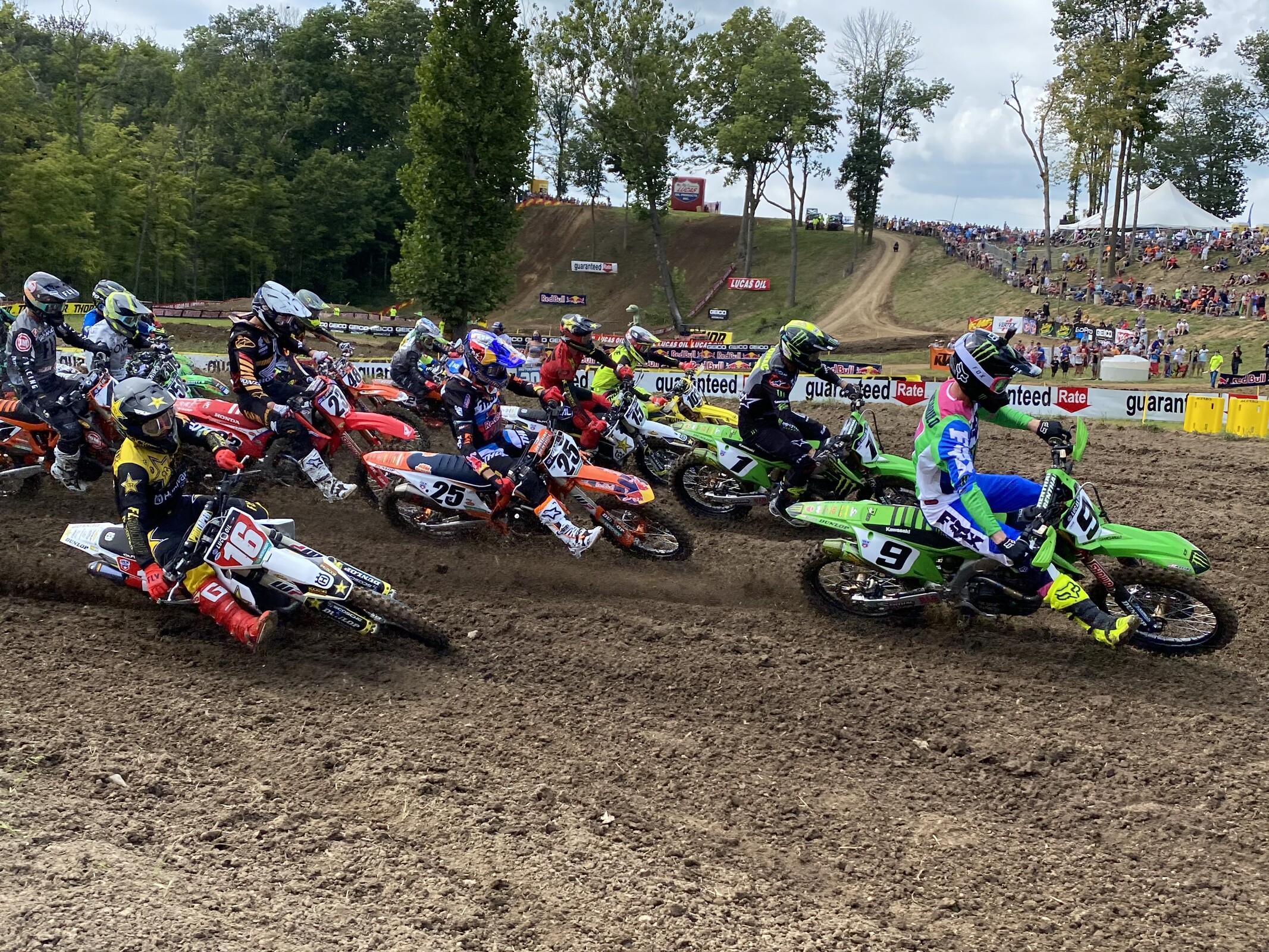 The start of the second 450 Class moto.