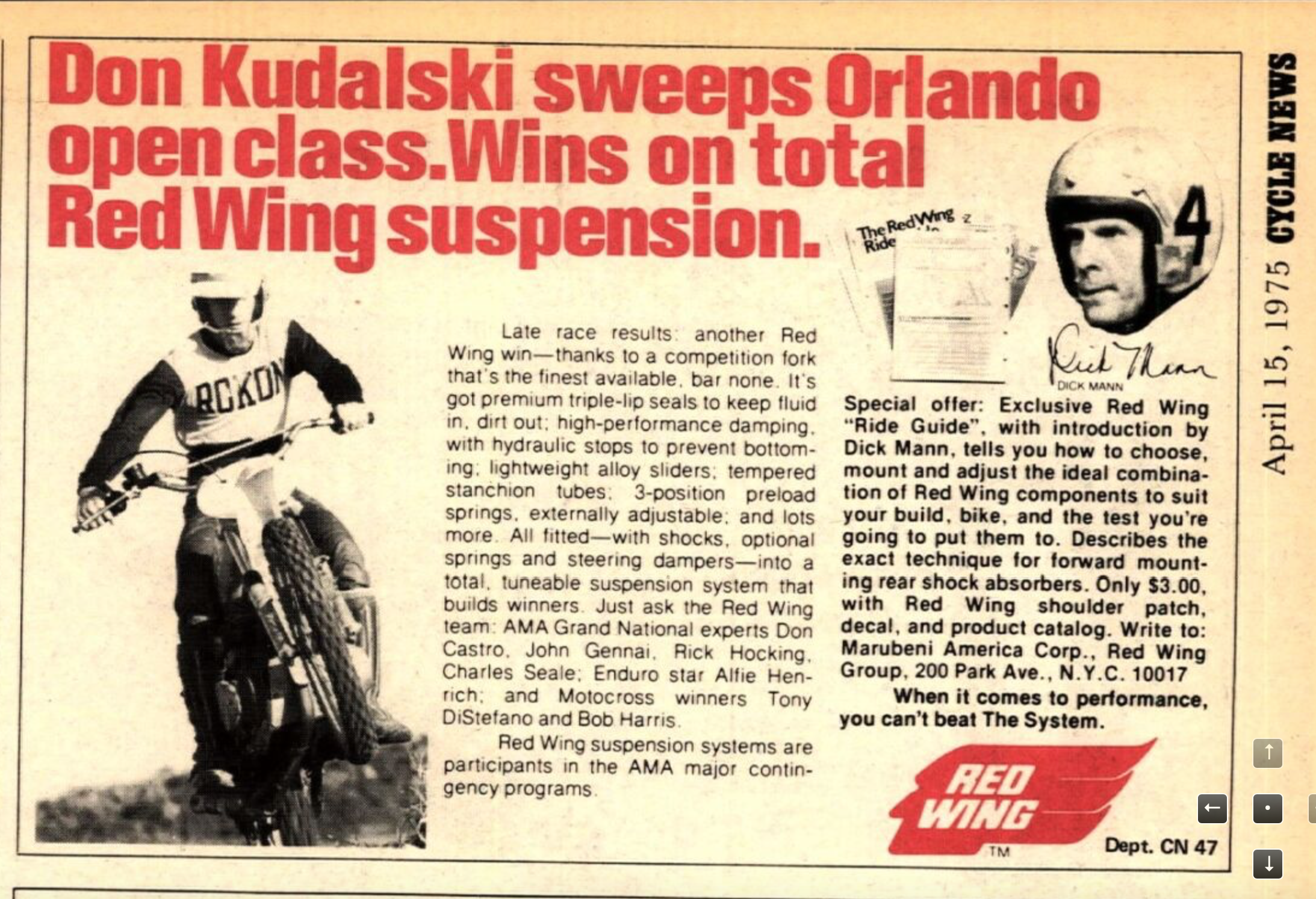 Red Wing Lubricants' win ad for Don 