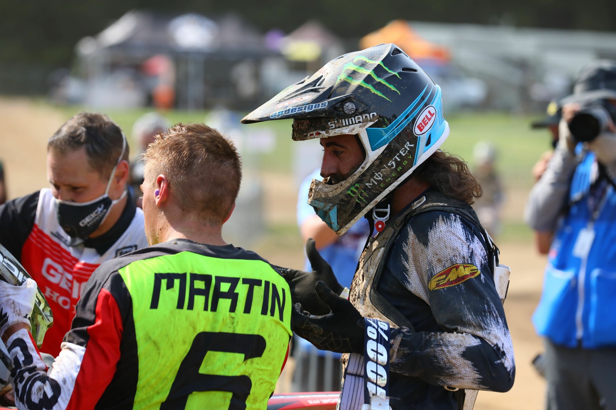 Jeremy Martin wasn't happy with Dylan Ferrandis for taking them both out in the first moto.