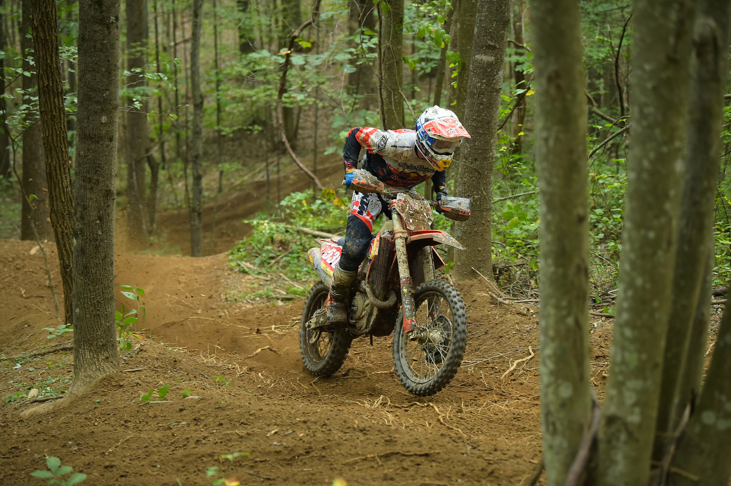 Ben Kelley pushing the limits through the woods.