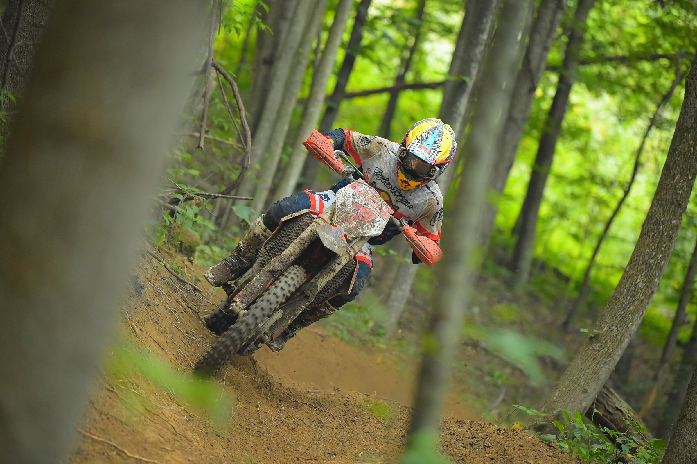 After eight finishes of first or second overall to start the season, Kailub Russell finished third at the Mountaineer GNCC.