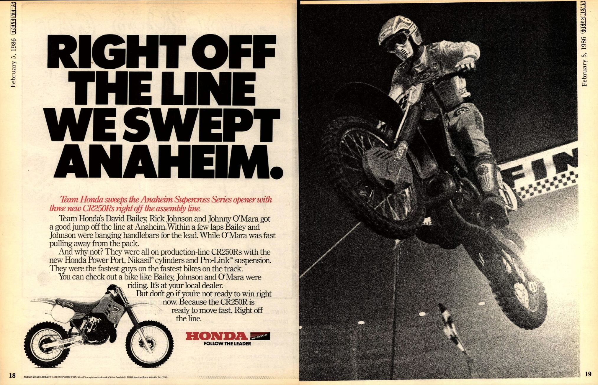 1986 Anaheim win ad.