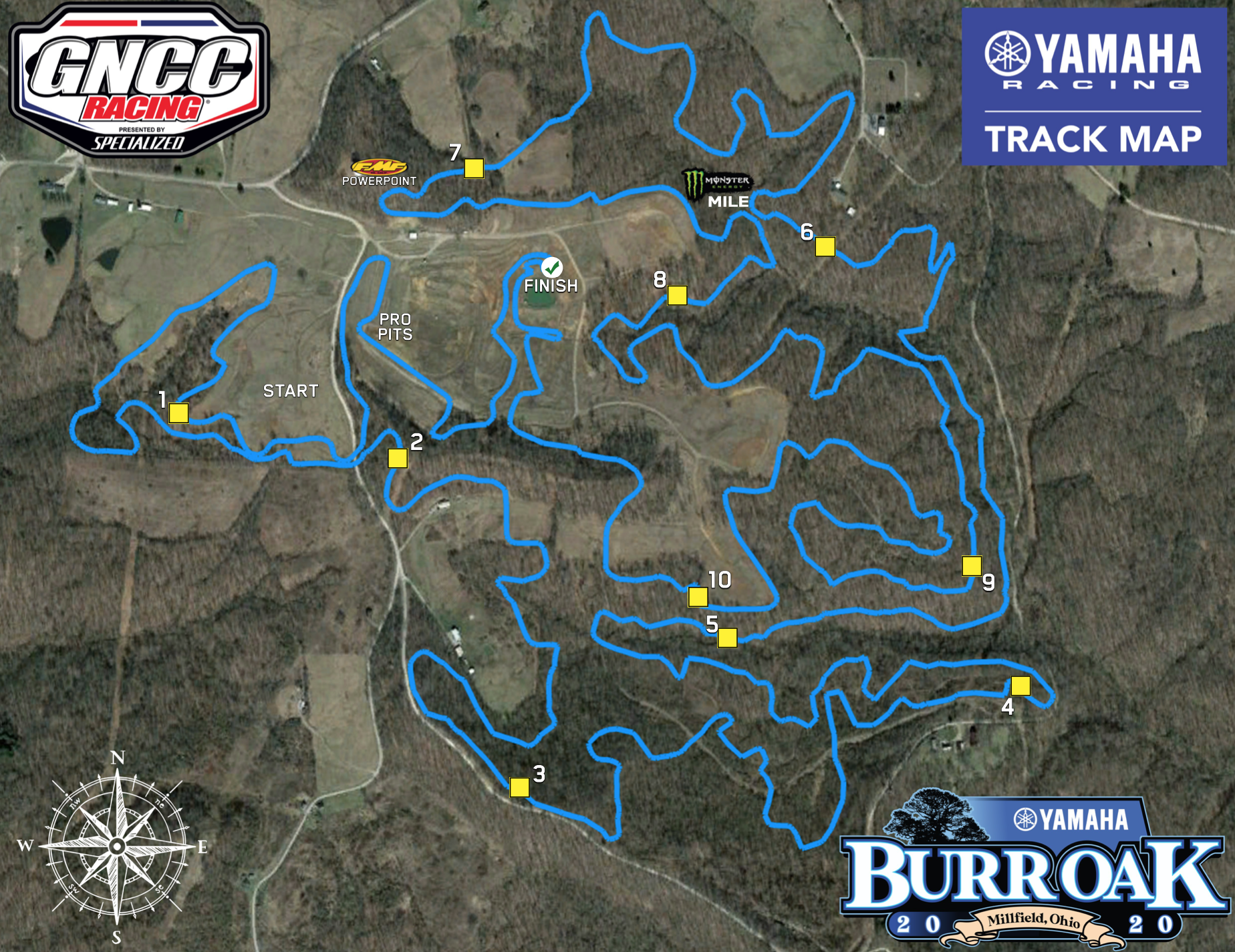 The 2020 Mountaineer GNCC track map.