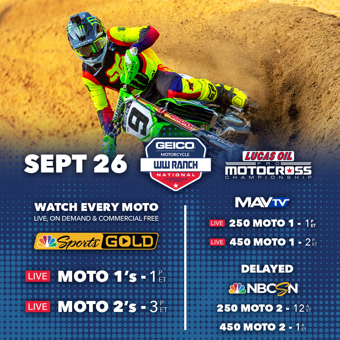 The 2020 WW Ranch National broadcast/streaming schedule.