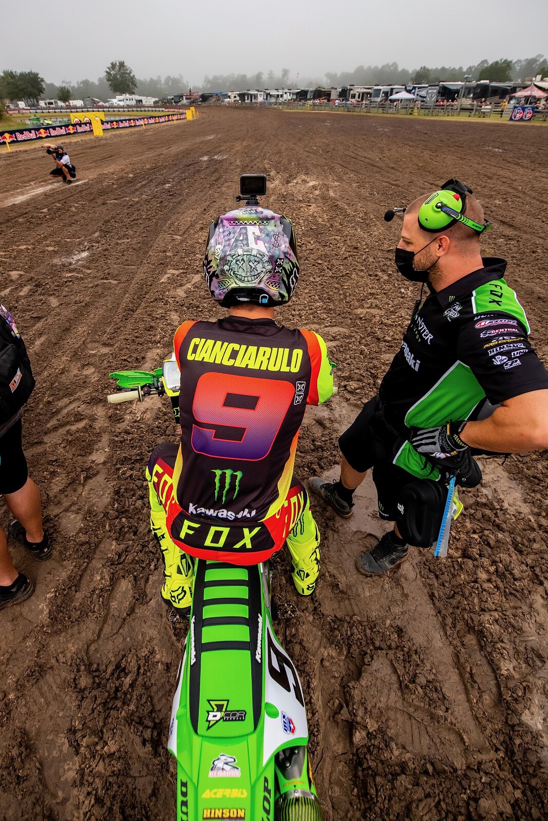 Cianciarulo with a unique Blink-182 paint job for today's race. 