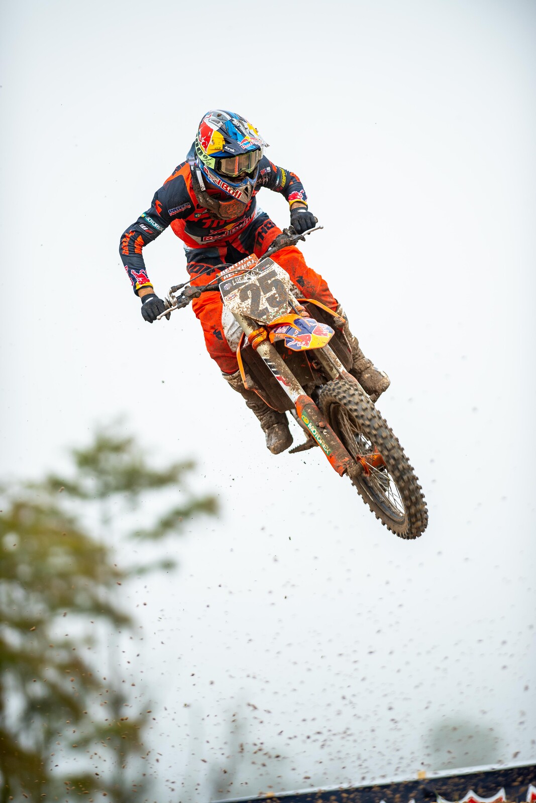 Marvin Musquin slammed down onto the ground hard in a crash during the second 450 A session today.