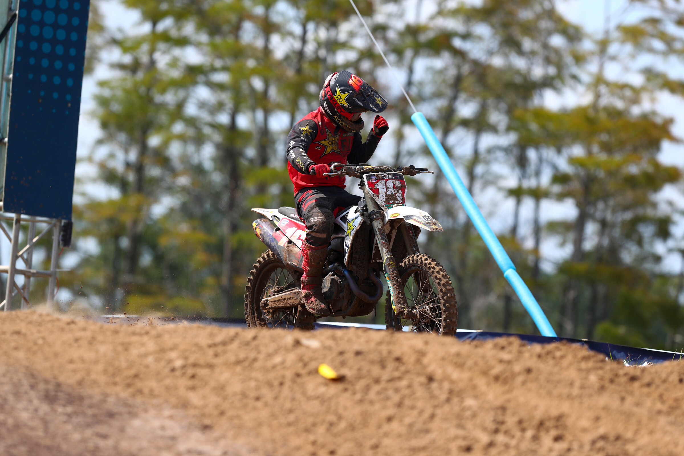 Zach Osborne earned his fifth moto win of the season in the first 450 Class moto today.
