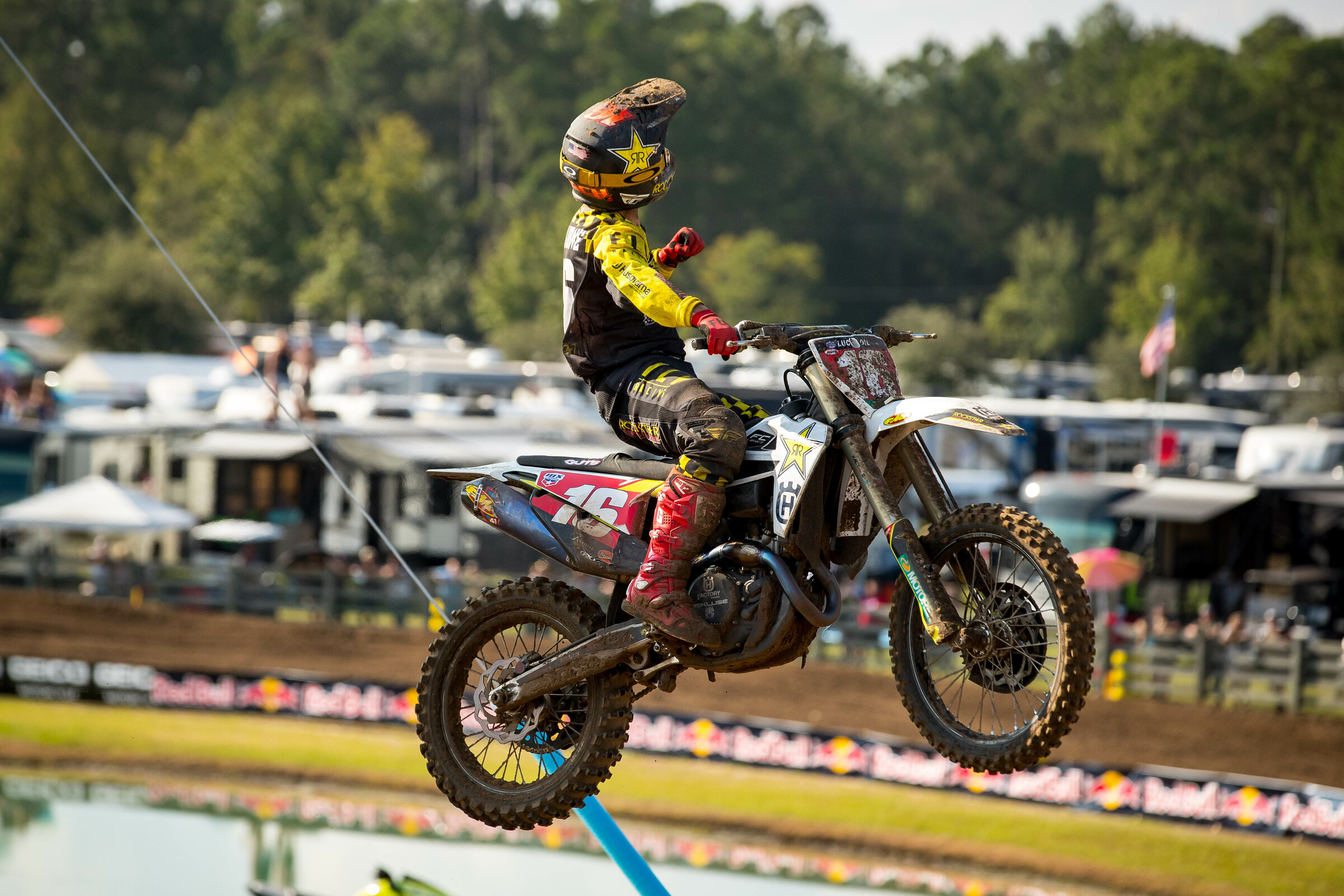 Zach Osborne celebrates another 1-1 day.