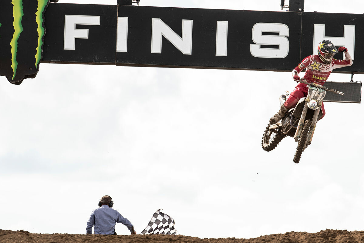 Jed Beaton claimed his first career MX2 race victory.