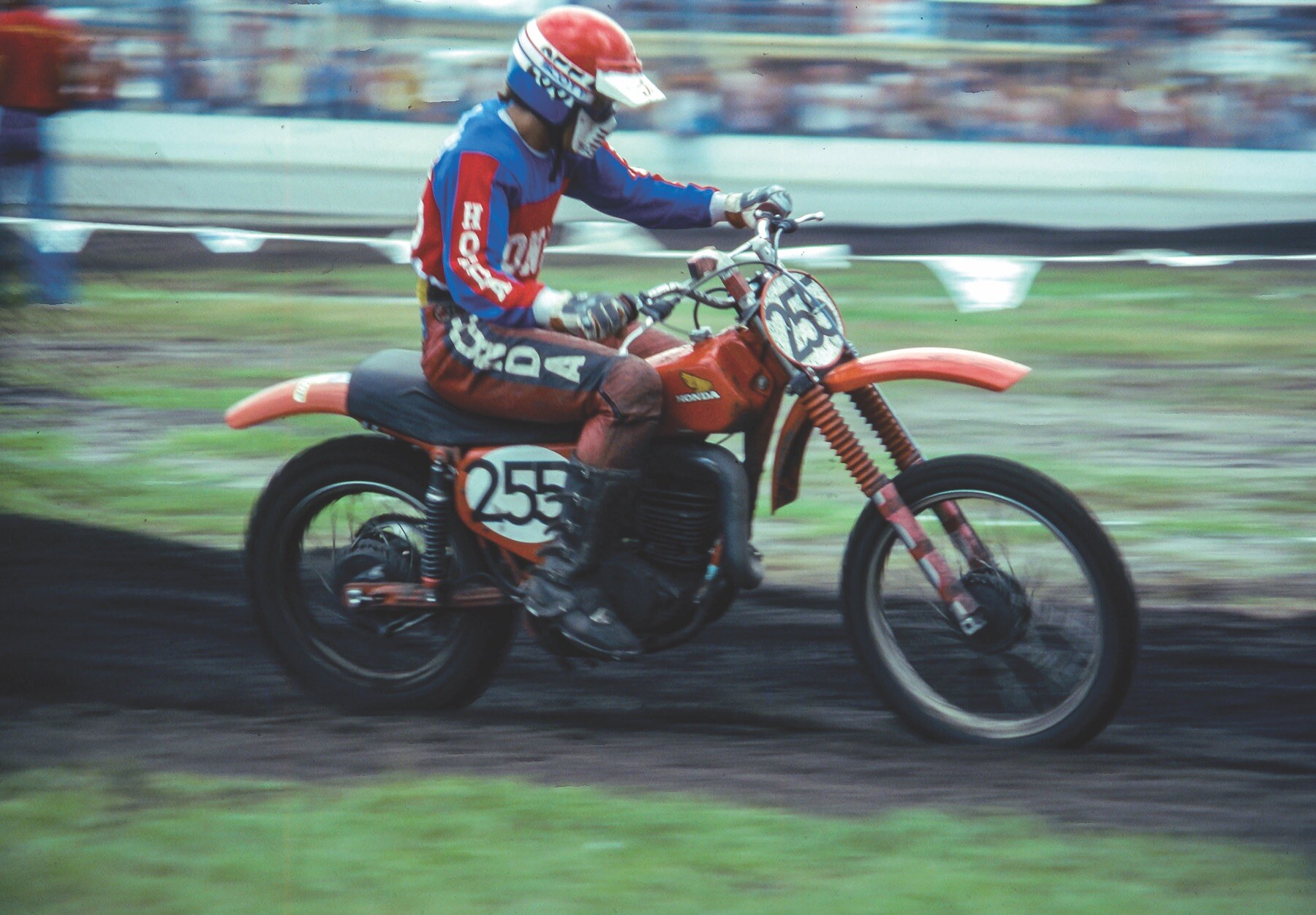 That’s #255 Don Kudalski at the 1976 Daytona Supercross. 