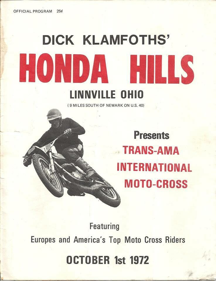 The program cover for the 1972 Honda Hills Trans-AMA.