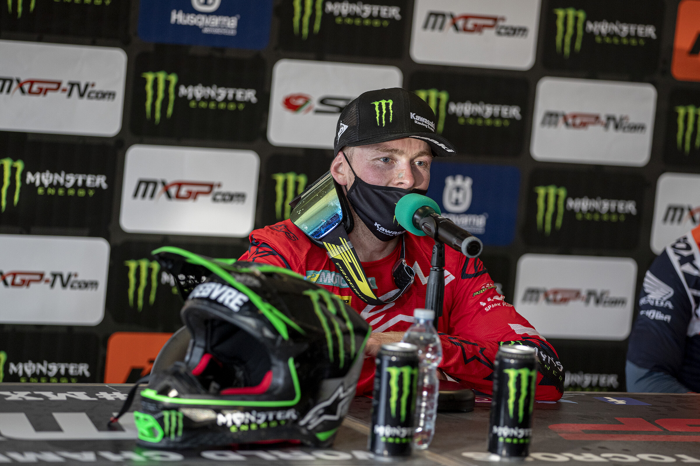 Febvre speaking to the media afterwards.