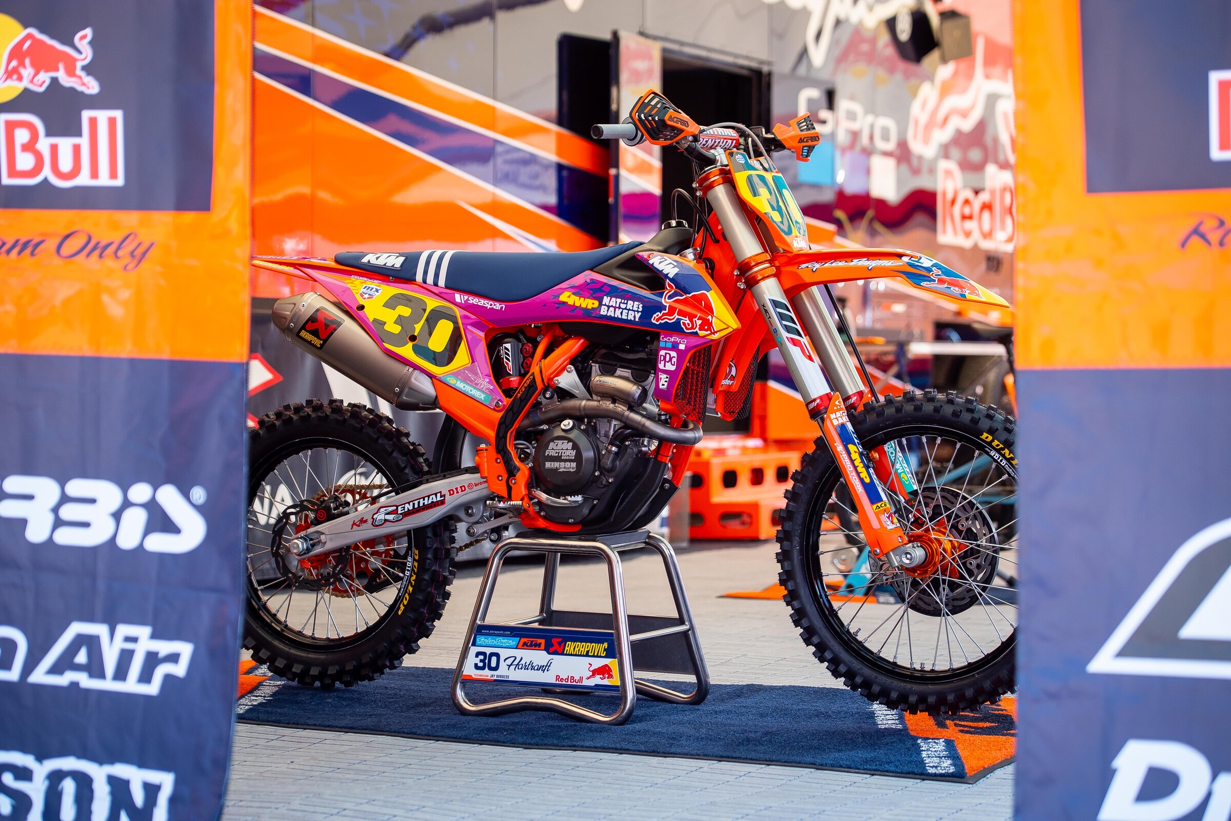 A peak into the Troy Lee Designs/Red Bull KTM tent.