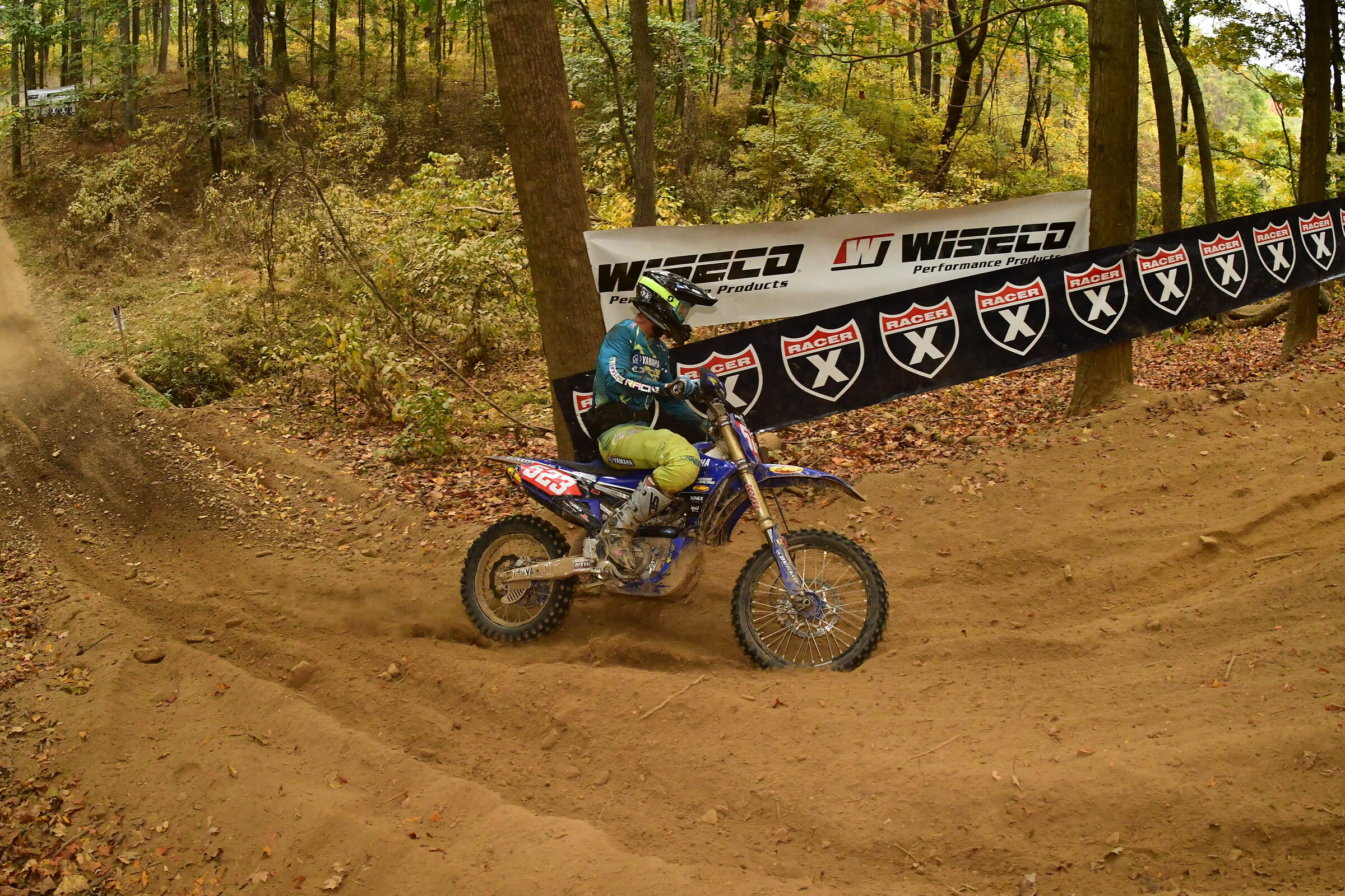 Layne Michael ahead of the dust.