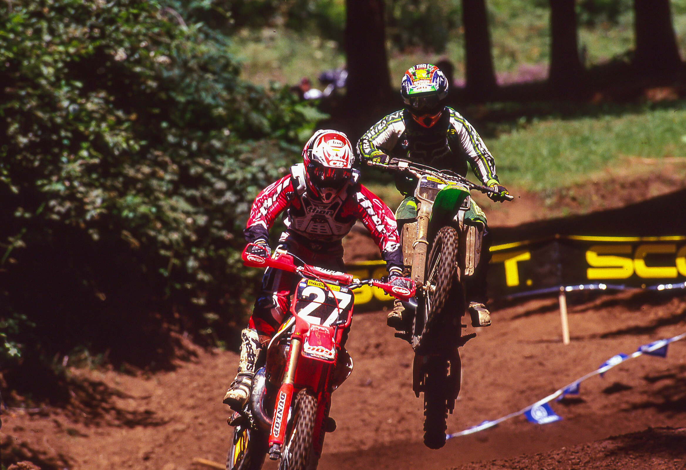 Brock Sellards and Ricky Carmichael at the 1999 Washougal National.